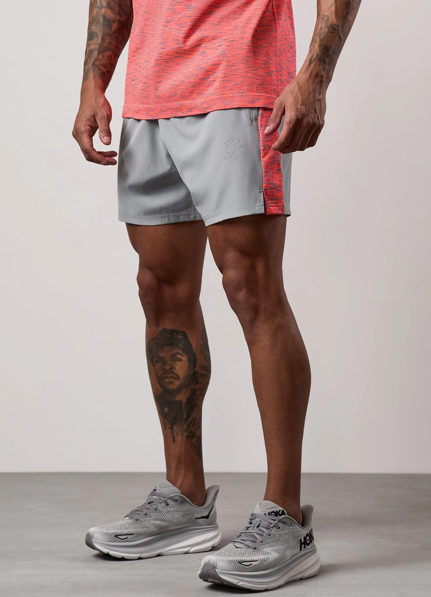 Gym King Space Dye Panel 6" Short - Urban Grey/Coral sold by The Gym King product image thumbnail 3