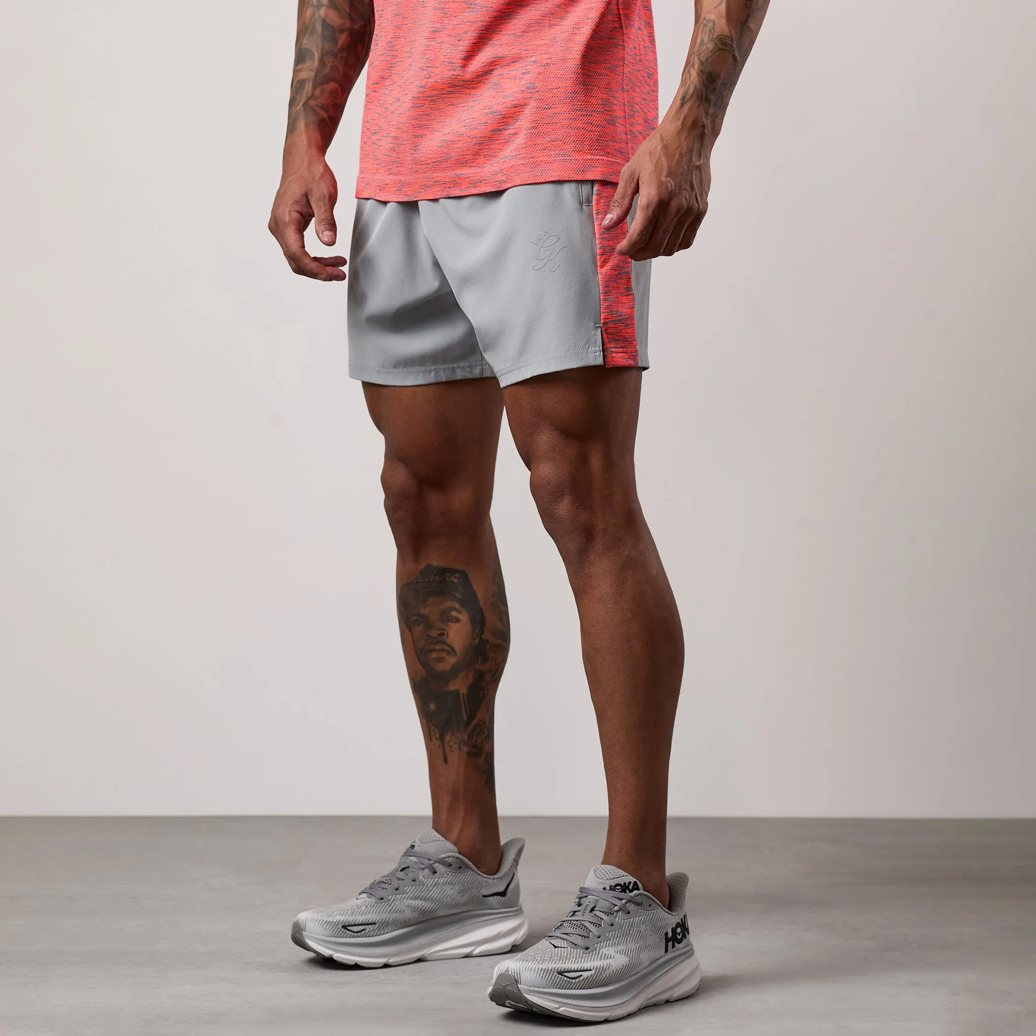 Gym King Space Dye Panel 6" Short - Urban Grey/Coral sold by The Gym King product image thumbnail 2