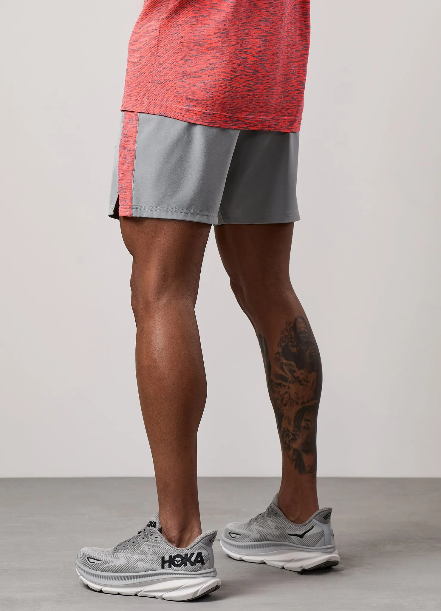 Gym King Space Dye Panel 6" Short - Urban Grey/Coral sold by The Gym King product image thumbnail 4