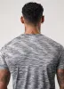 Gym King Seamless Space Dye Tee - Light Grey/Black sold by The Gym King