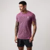 Gym King Seamless Space Dye Tee - Black/Pink sold by The Gym King