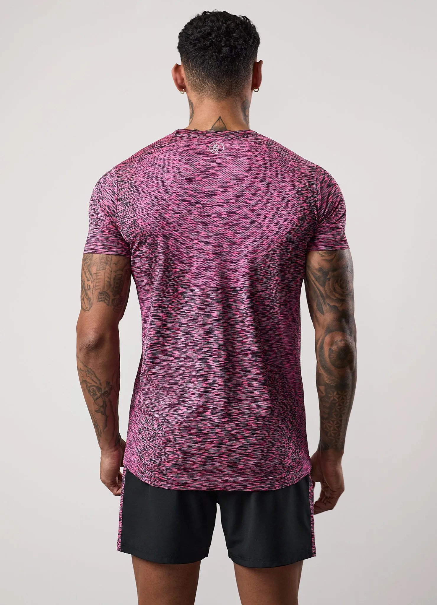 Gym King Seamless Space Dye Tee - Black/Pink sold by The Gym King product image thumbnail 3