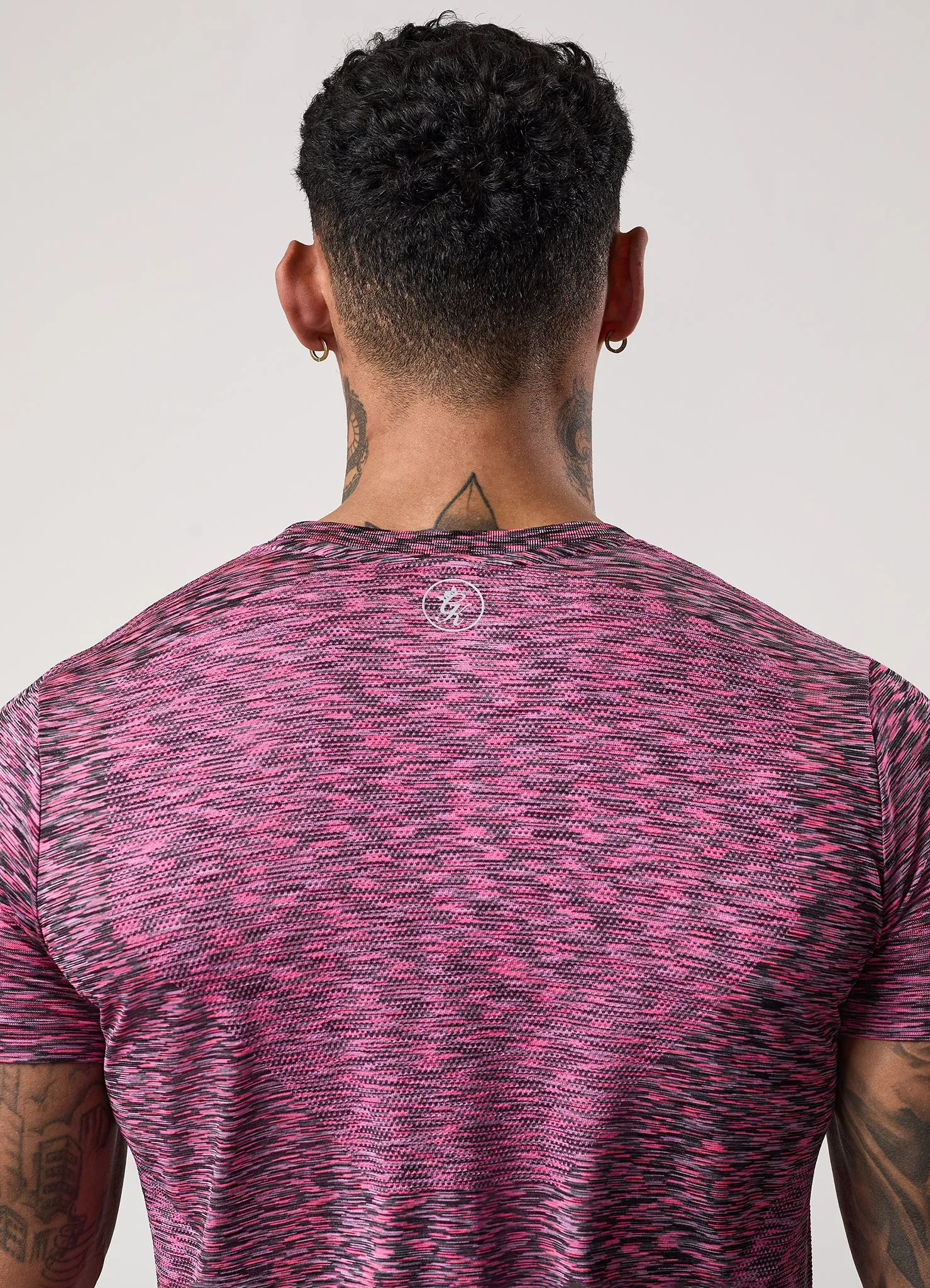 Gym King Seamless Space Dye Tee - Black/Pink sold by The Gym King product image thumbnail 4