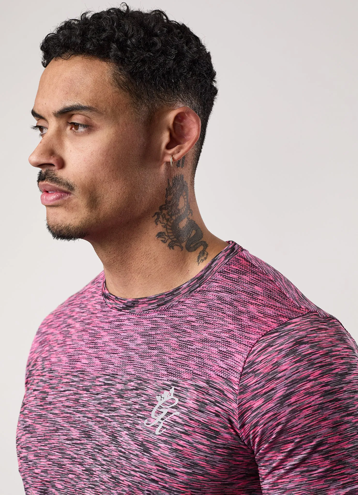 Gym King Seamless Space Dye Tee - Black/Pink sold by The Gym King product image thumbnail 5