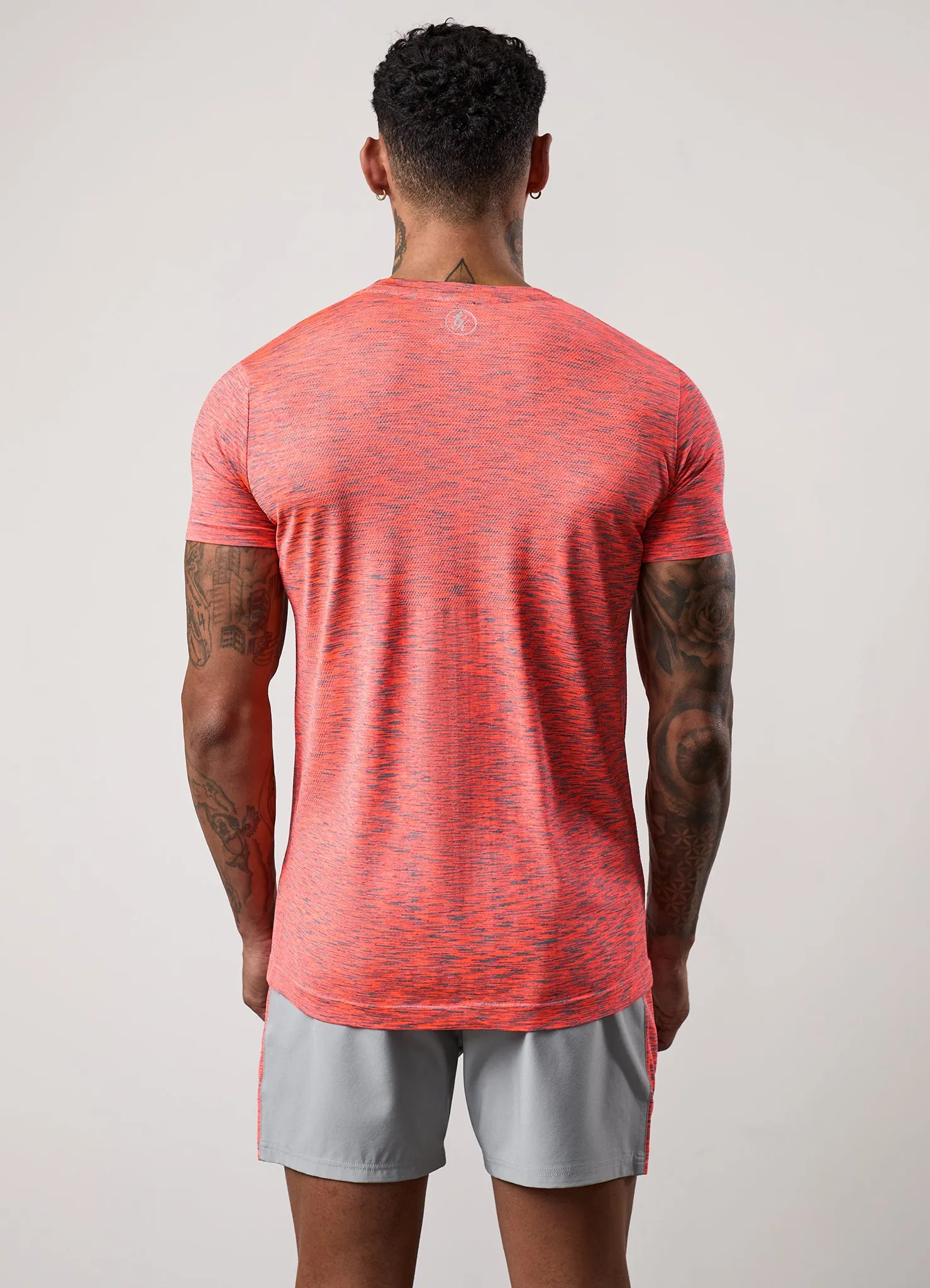 Gym King Seamless Space Dye Tee - Urban Grey/Coral sold by The Gym King product image thumbnail 4