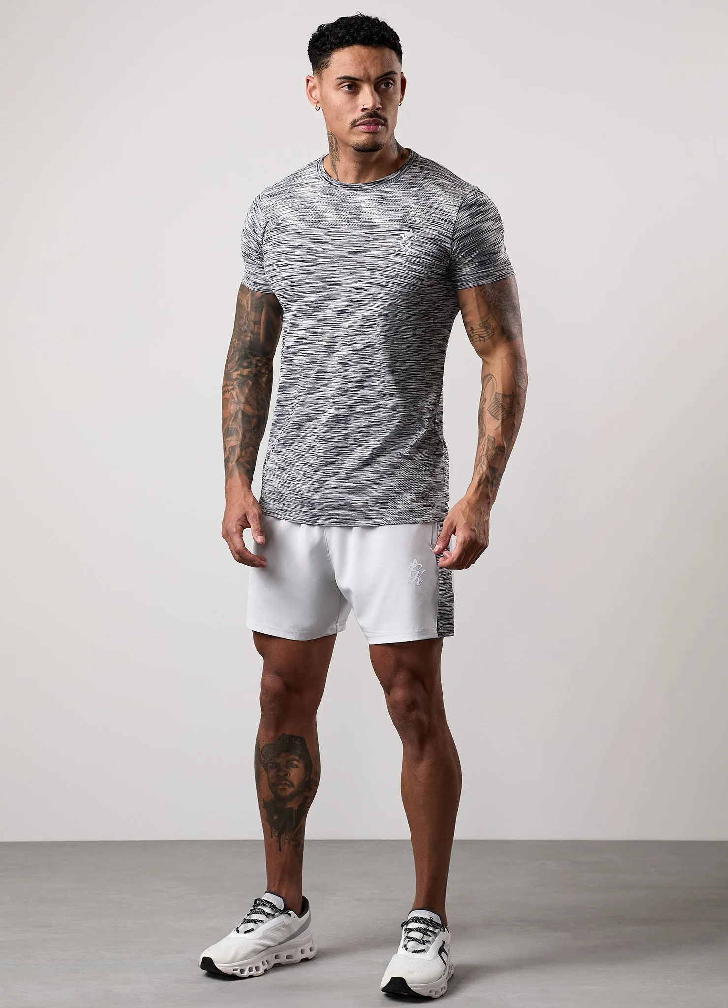 Gym King Space Dye Panel 5" Short - Light Grey/Black sold by The Gym King product image thumbnail 5