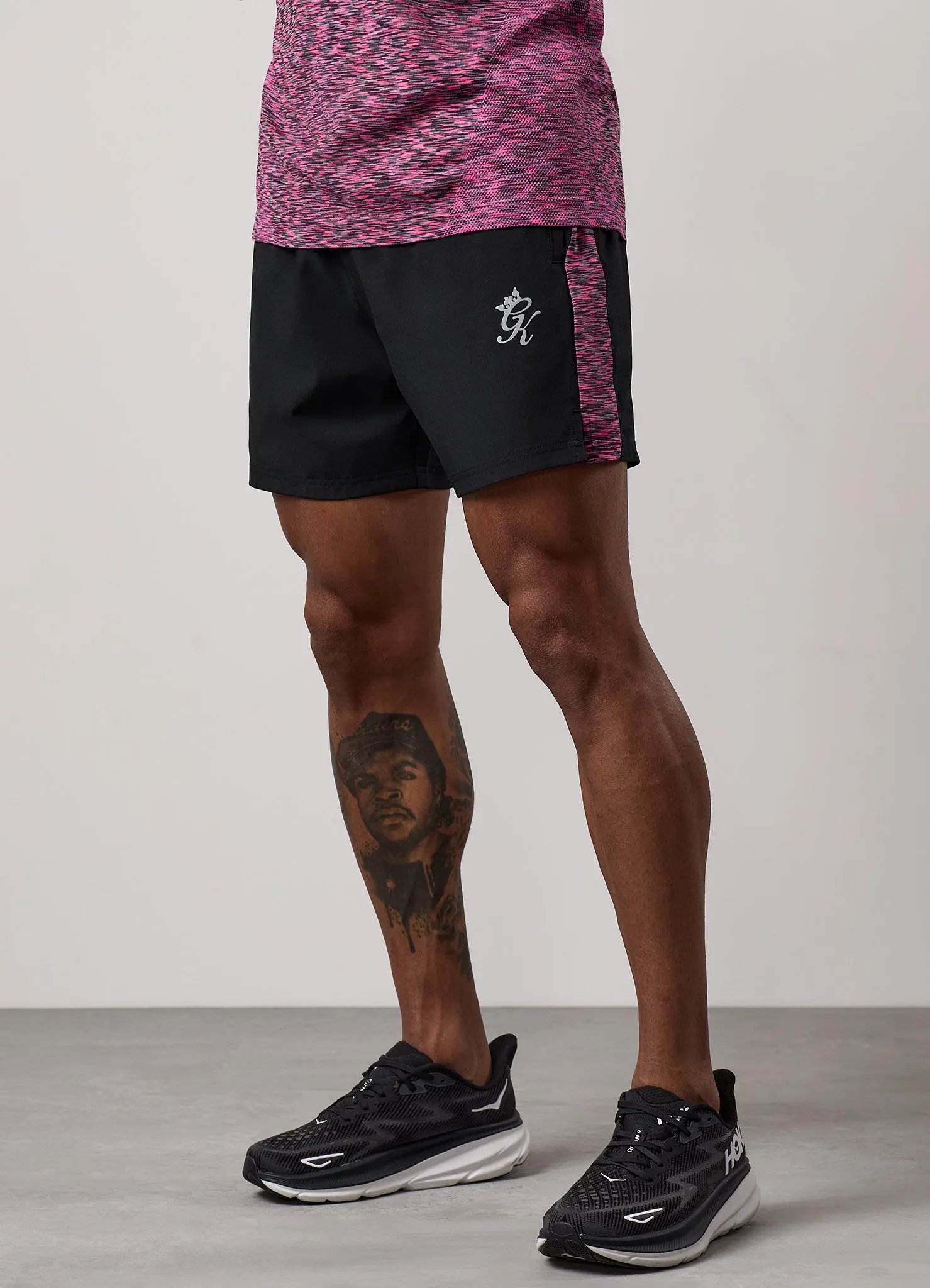 Gym King Space Dye Panel 5" Short - Black/Pink sold by The Gym King product image thumbnail 3