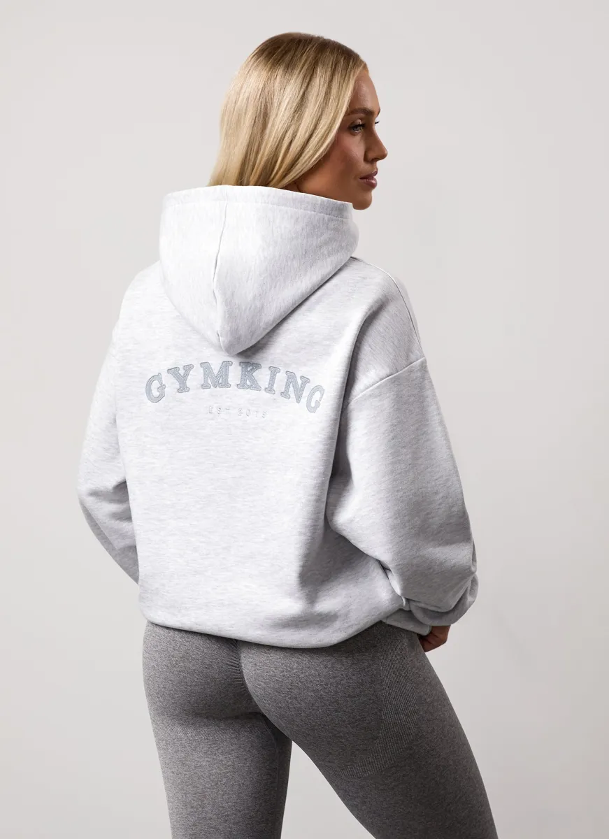 Gym King Compose Relaxed Fit Hood - Snow Marl sold by The Gym King