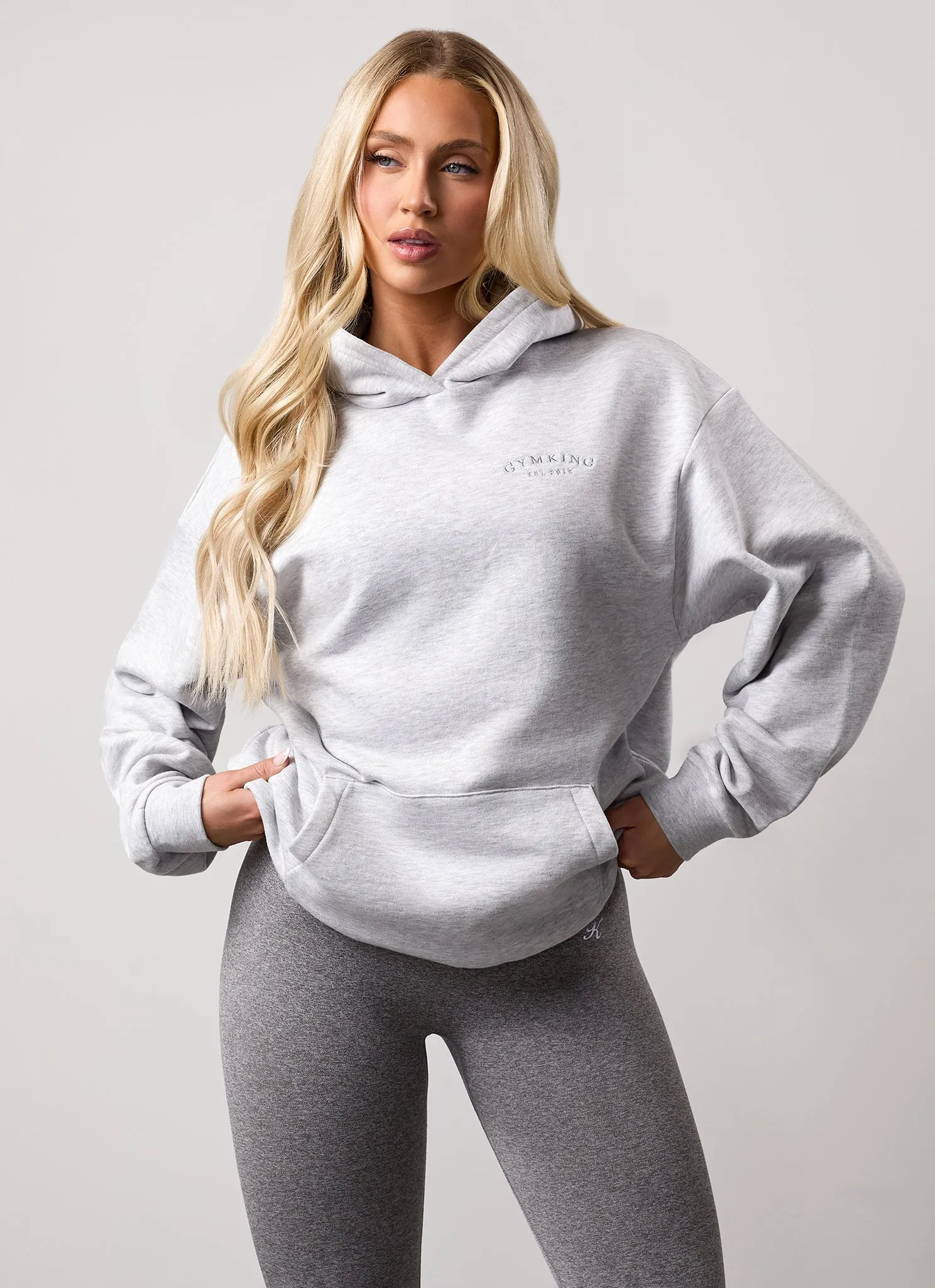 Gym King Compose Relaxed Fit Hood - Snow Marl sold by The Gym King product image thumbnail 3