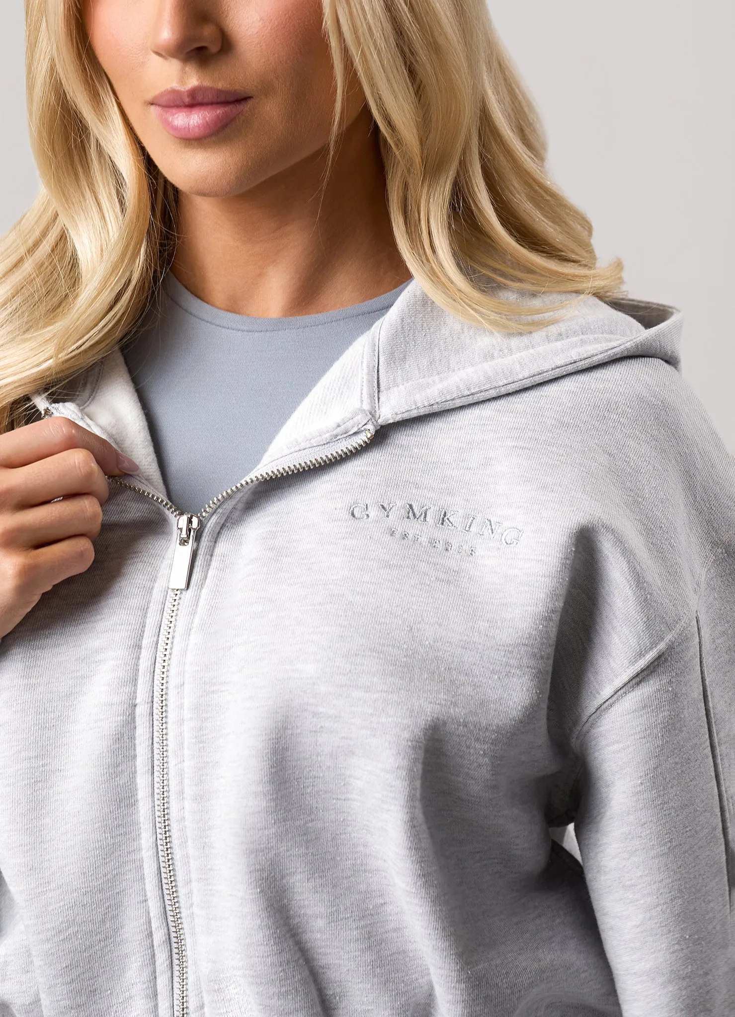 Gym King Compose Full Zip Hood - Snow Marl sold by The Gym King product image thumbnail 5