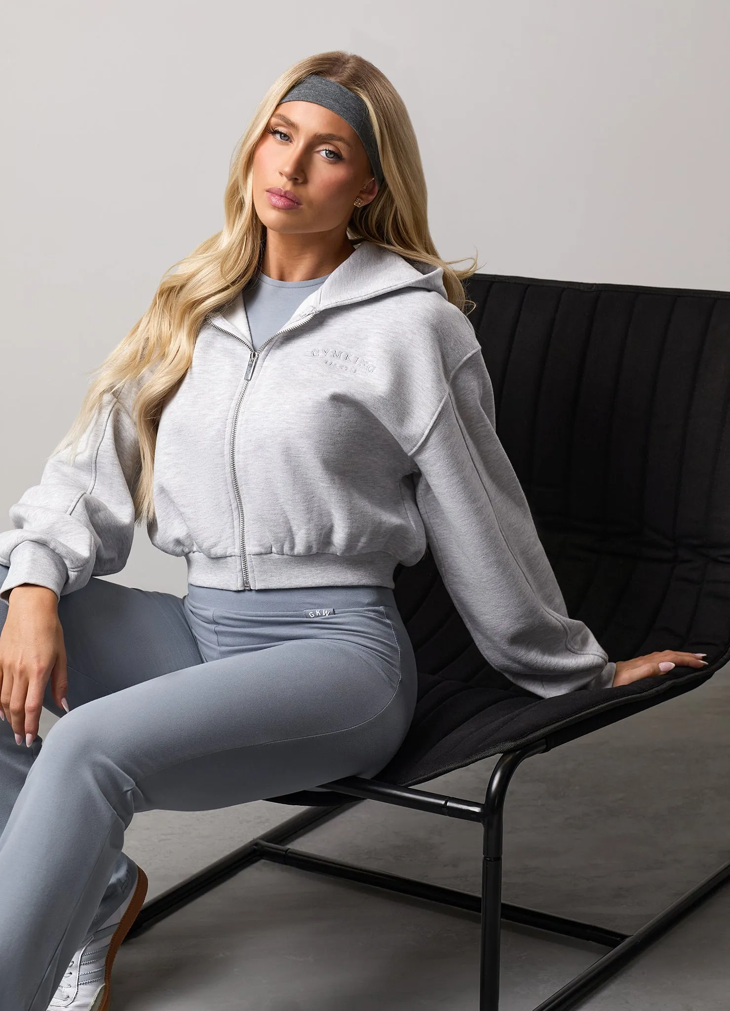 Gym King Compose Full Zip Hood - Snow Marl sold by The Gym King product image thumbnail 3