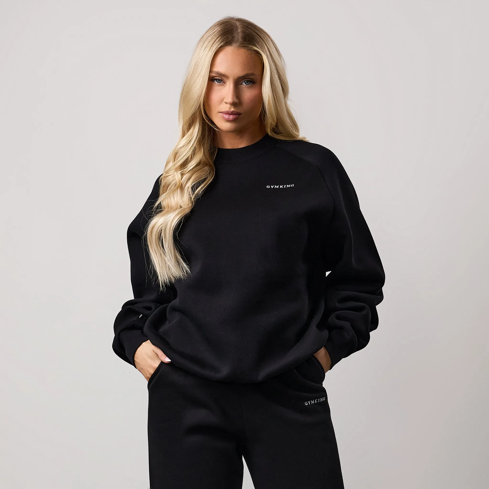 Gym King 365 Raglan Sleeve Crew - Black sold by The Gym King product image thumbnail 2