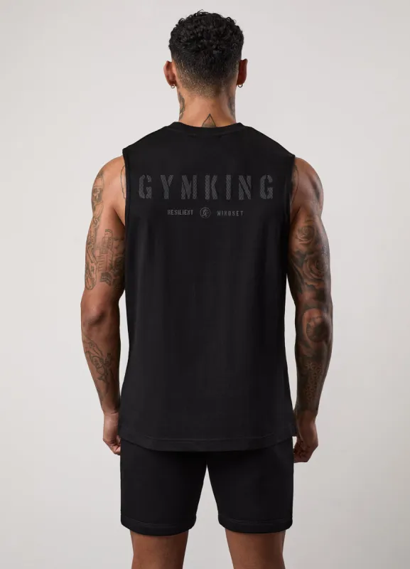 Gym King Resilient Mindset Tank - Black sold by The Gym King