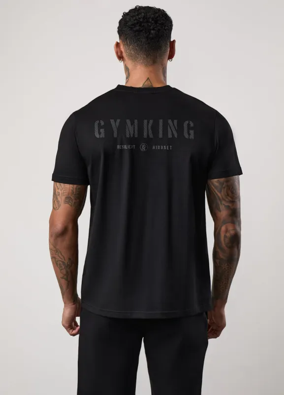 Gym King Resilient Mindset Tee - Black sold by The Gym King
