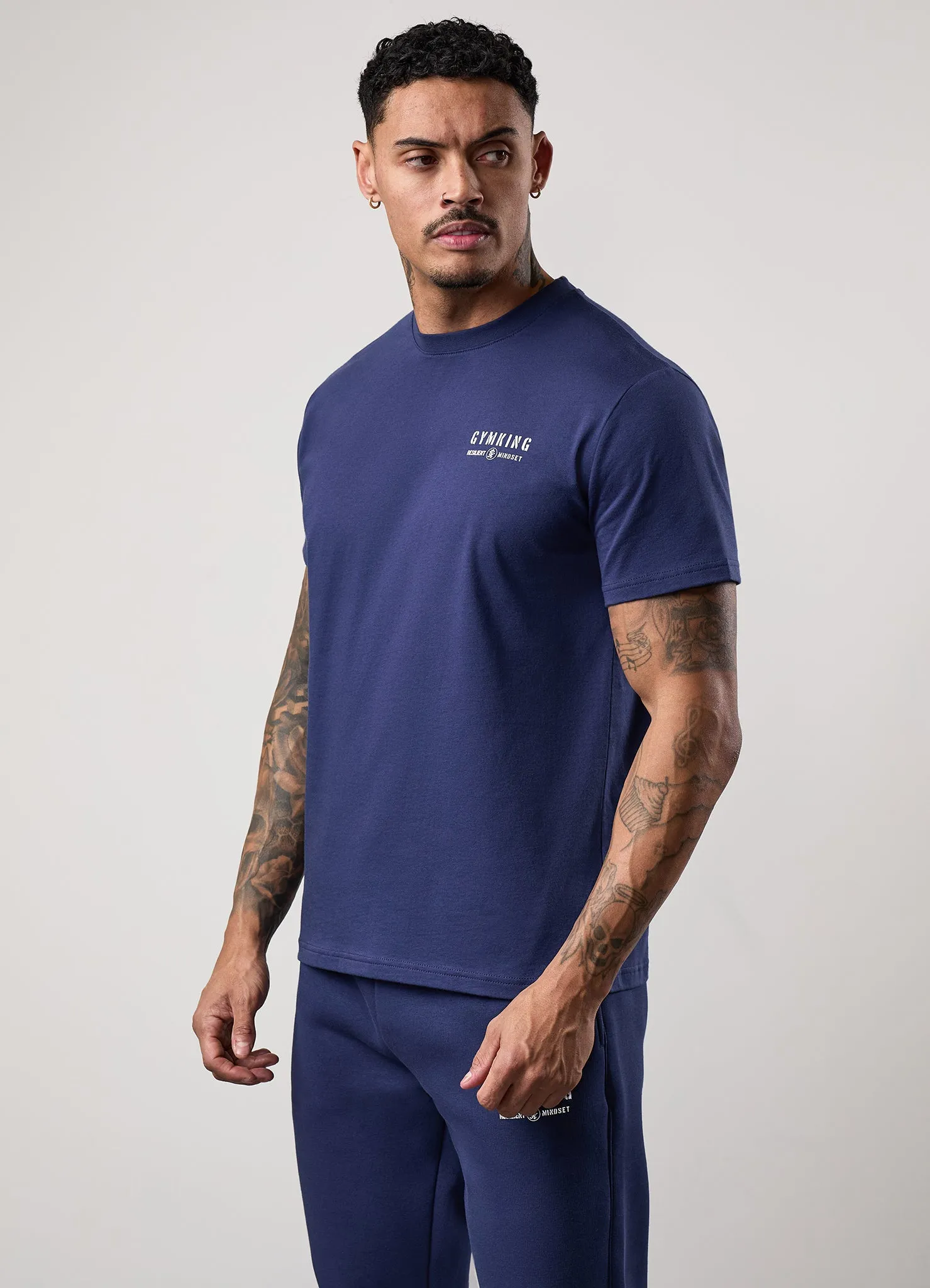 Gym King Resilient Mindset Tee - Oxford Blue sold by The Gym King product image thumbnail 3