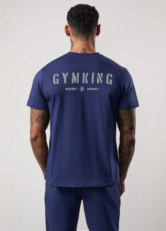 Gym King Resilient Mindset Tee - Oxford Blue sold by The Gym King