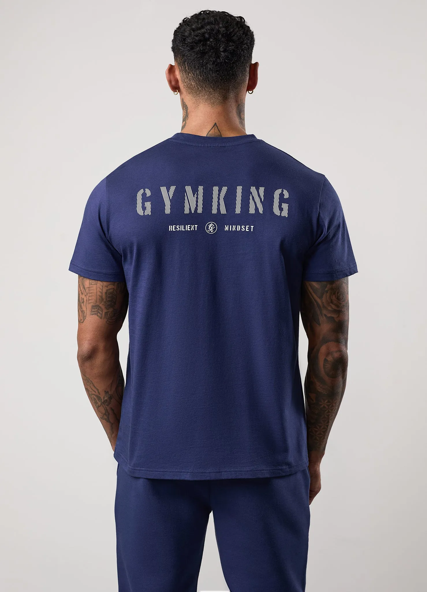 Gym King Resilient Mindset Tee - Oxford Blue sold by The Gym King