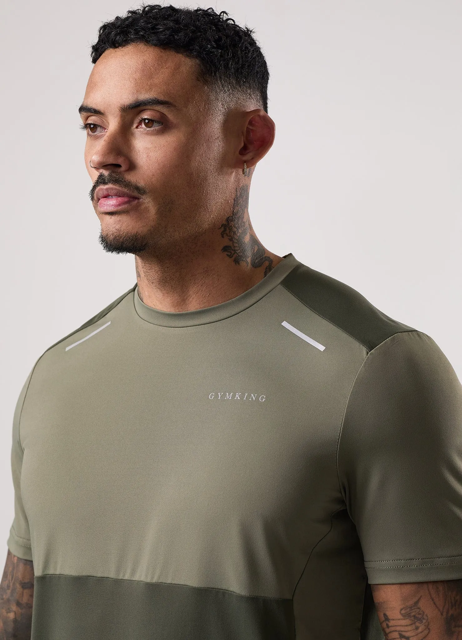 Gym King Advance Tee - Khaki Multi sold by The Gym King product image thumbnail 3