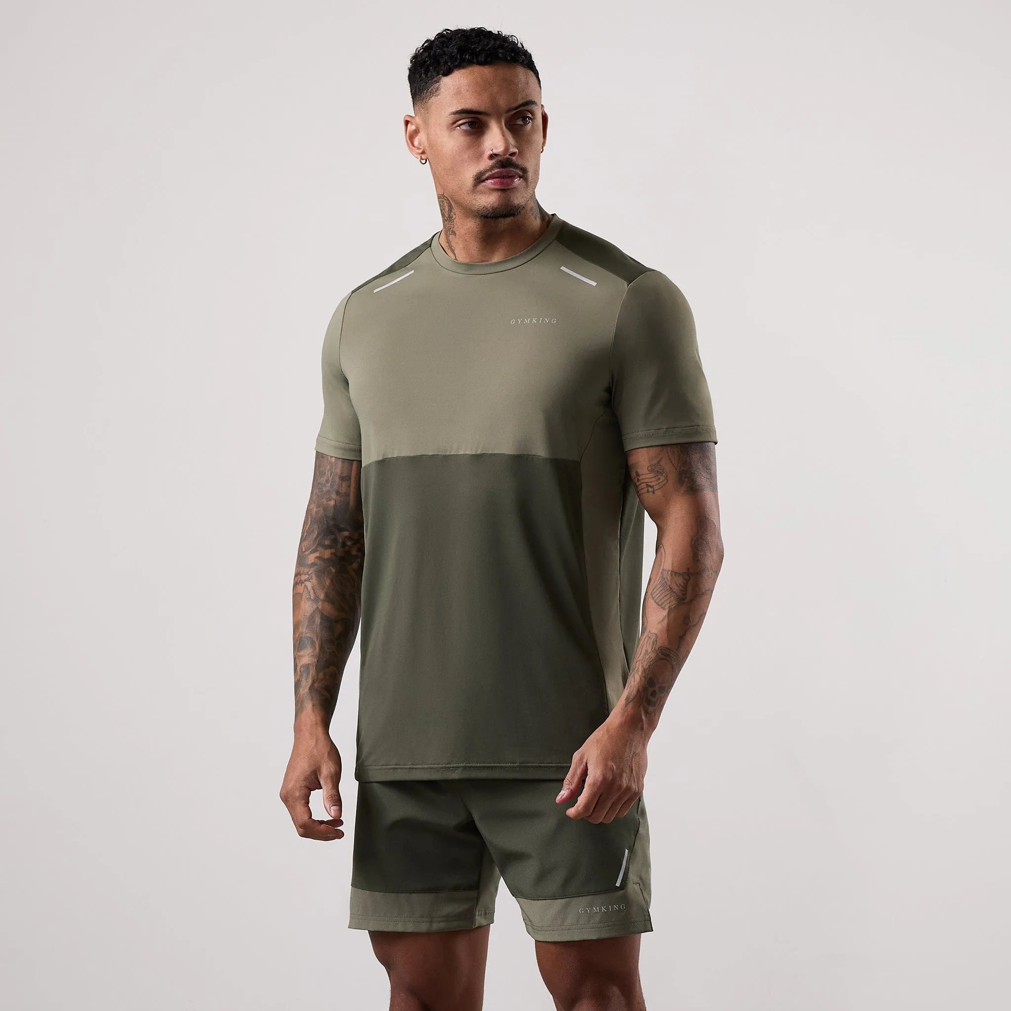 Gym King Advance Tee - Khaki Multi sold by The Gym King product image thumbnail 2