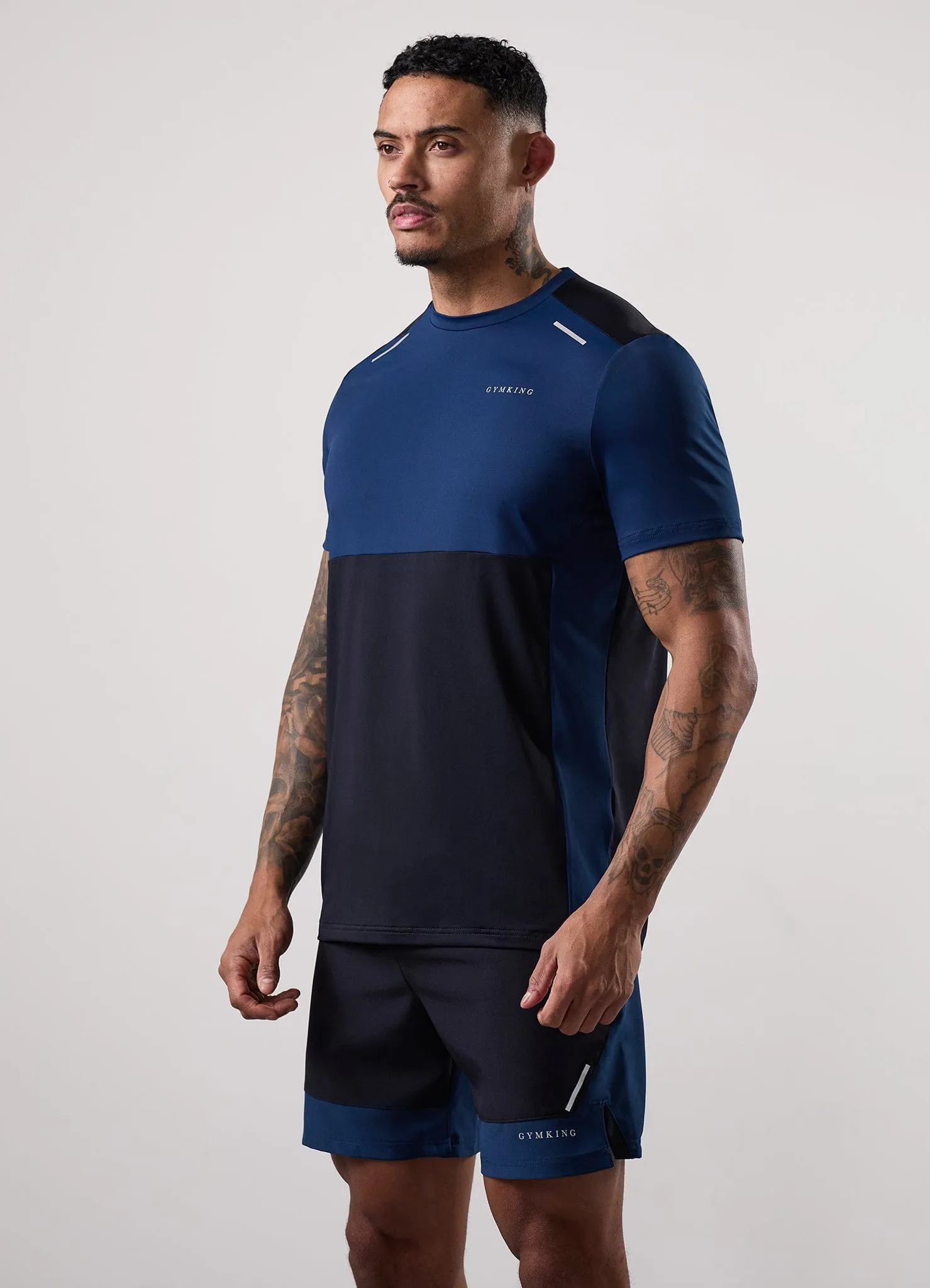 Gym King Advance Tee - Navy / Estate Blue sold by The Gym King