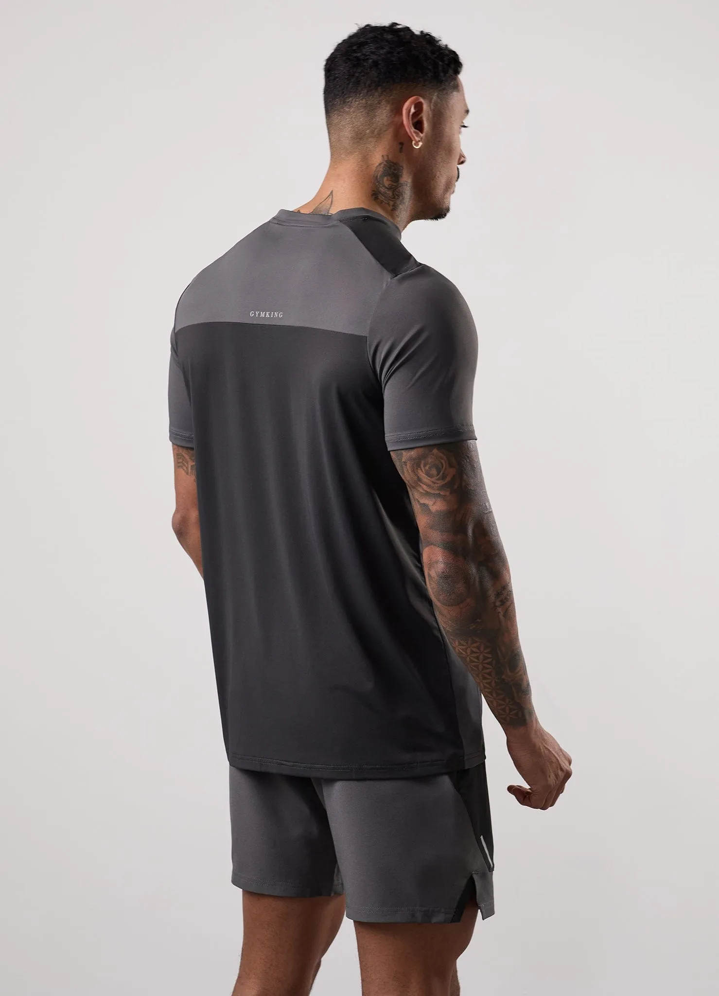 Gym King Advance Tee - Urban Grey/Fossil Grey sold by The Gym King product image thumbnail 5