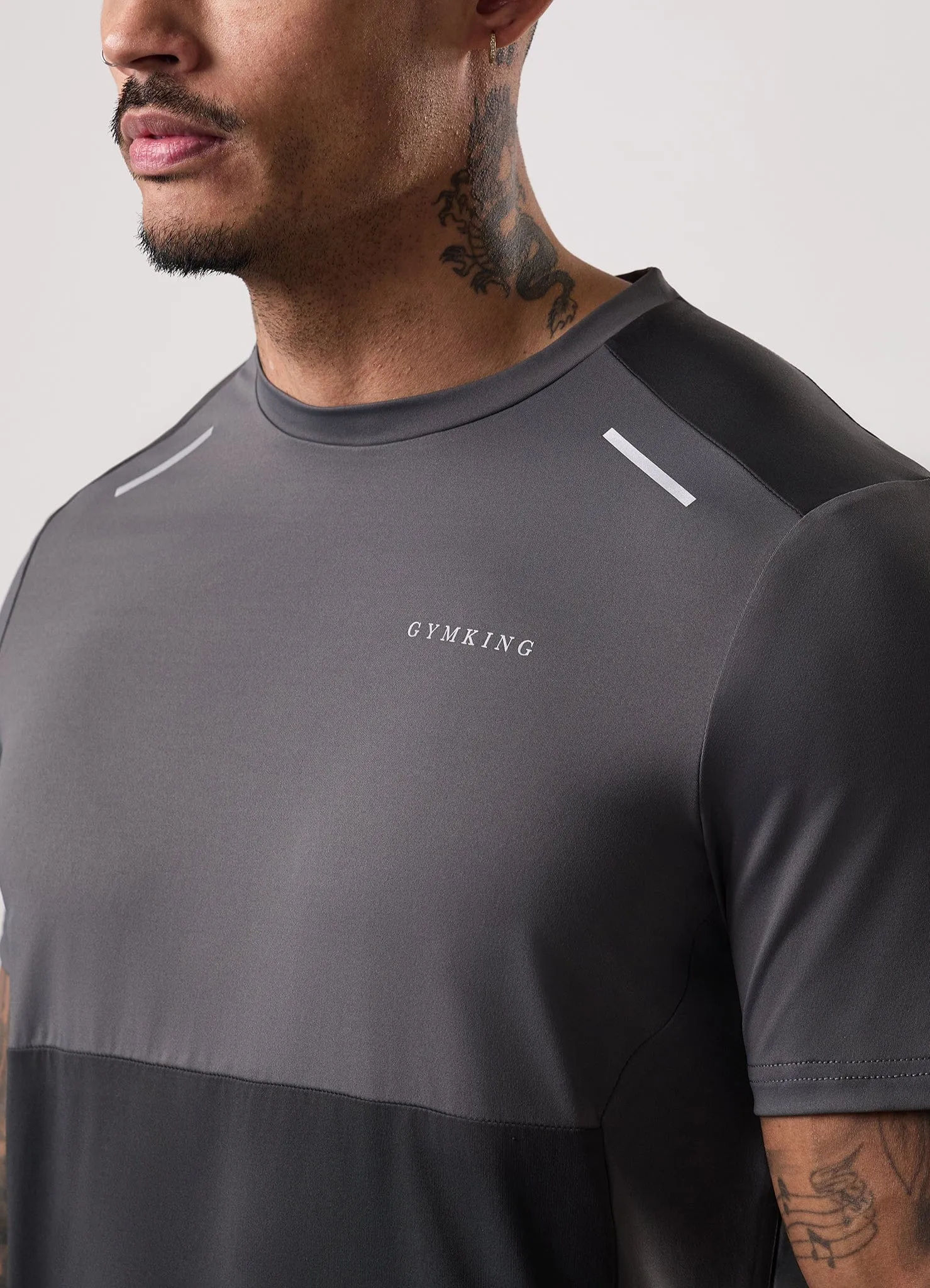 Gym King Advance Tee - Urban Grey/Fossil Grey sold by The Gym King product image thumbnail 3