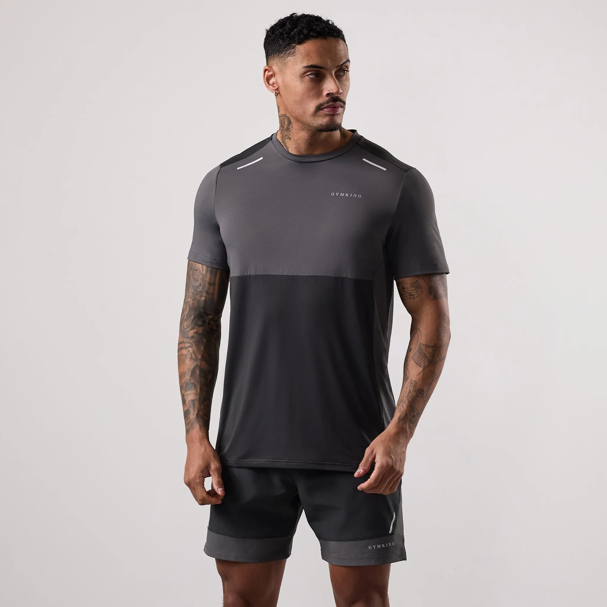Gym King Advance Tee - Urban Grey/Fossil Grey sold by The Gym King product image thumbnail 2
