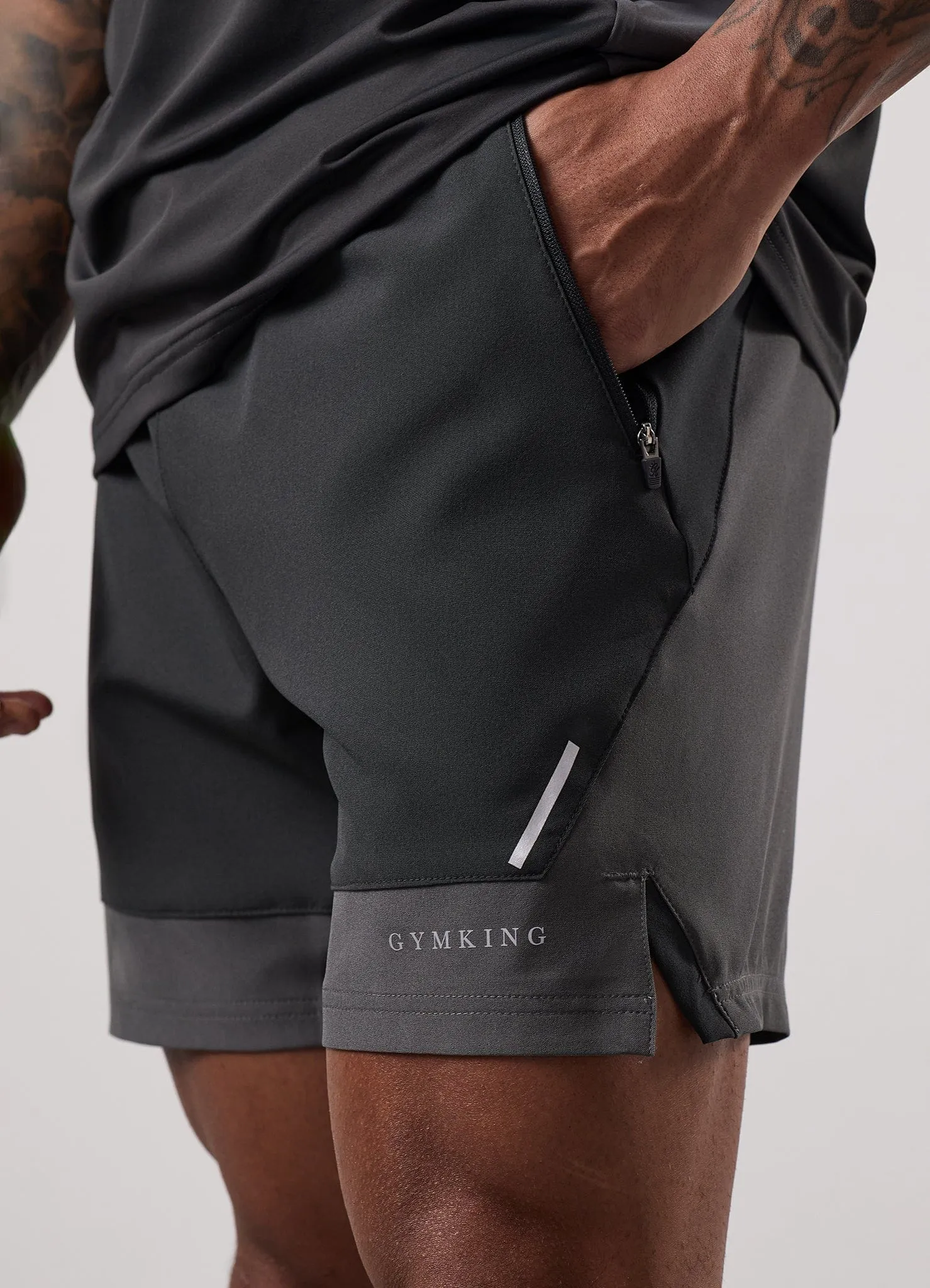 Gym King Advance 6" Short - Urban Grey/Fossil Grey sold by The Gym King product image thumbnail 3