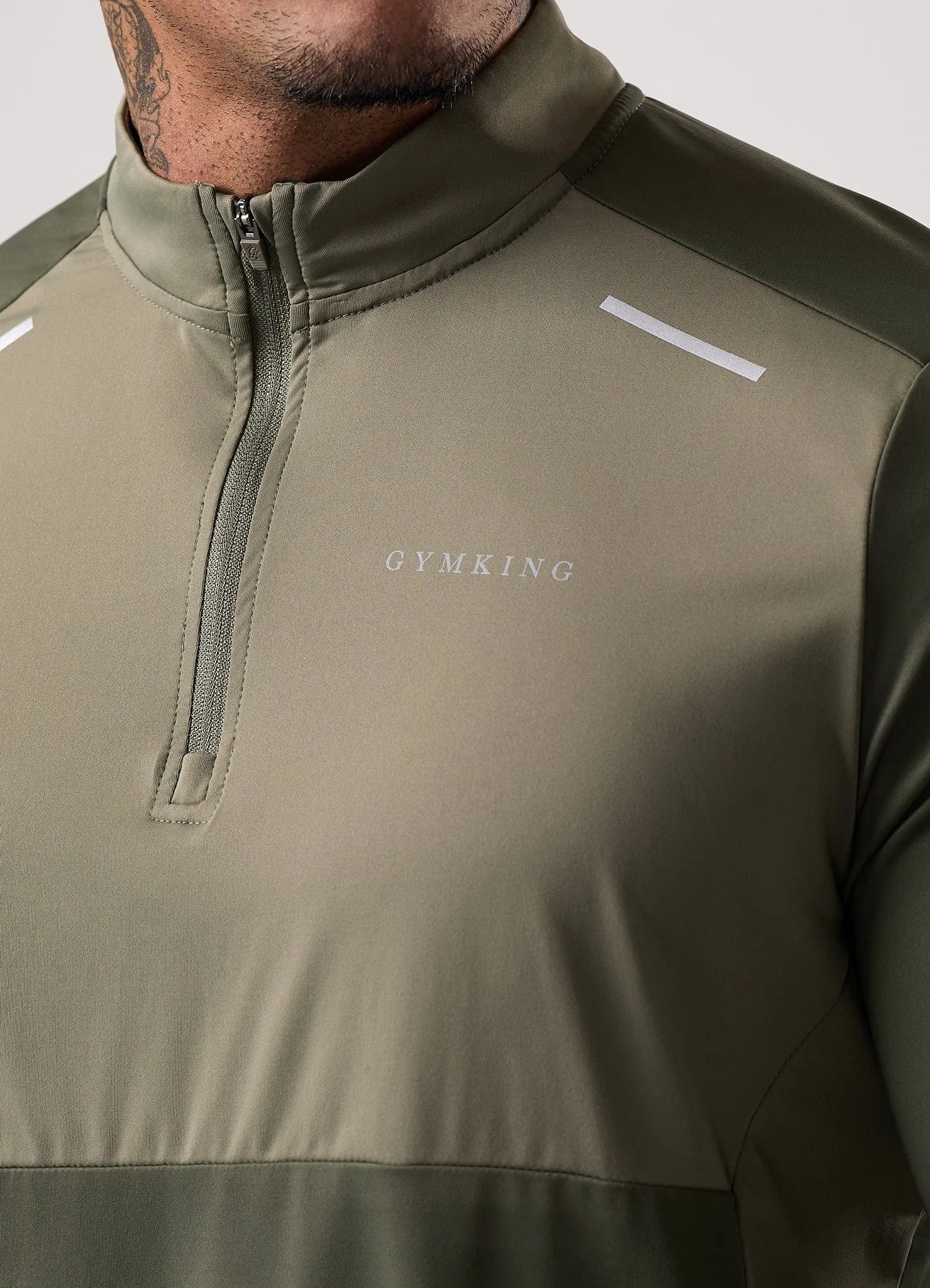 Gym King Advance 1/4 Zip - Khaki Multi sold by The Gym King product image thumbnail 4