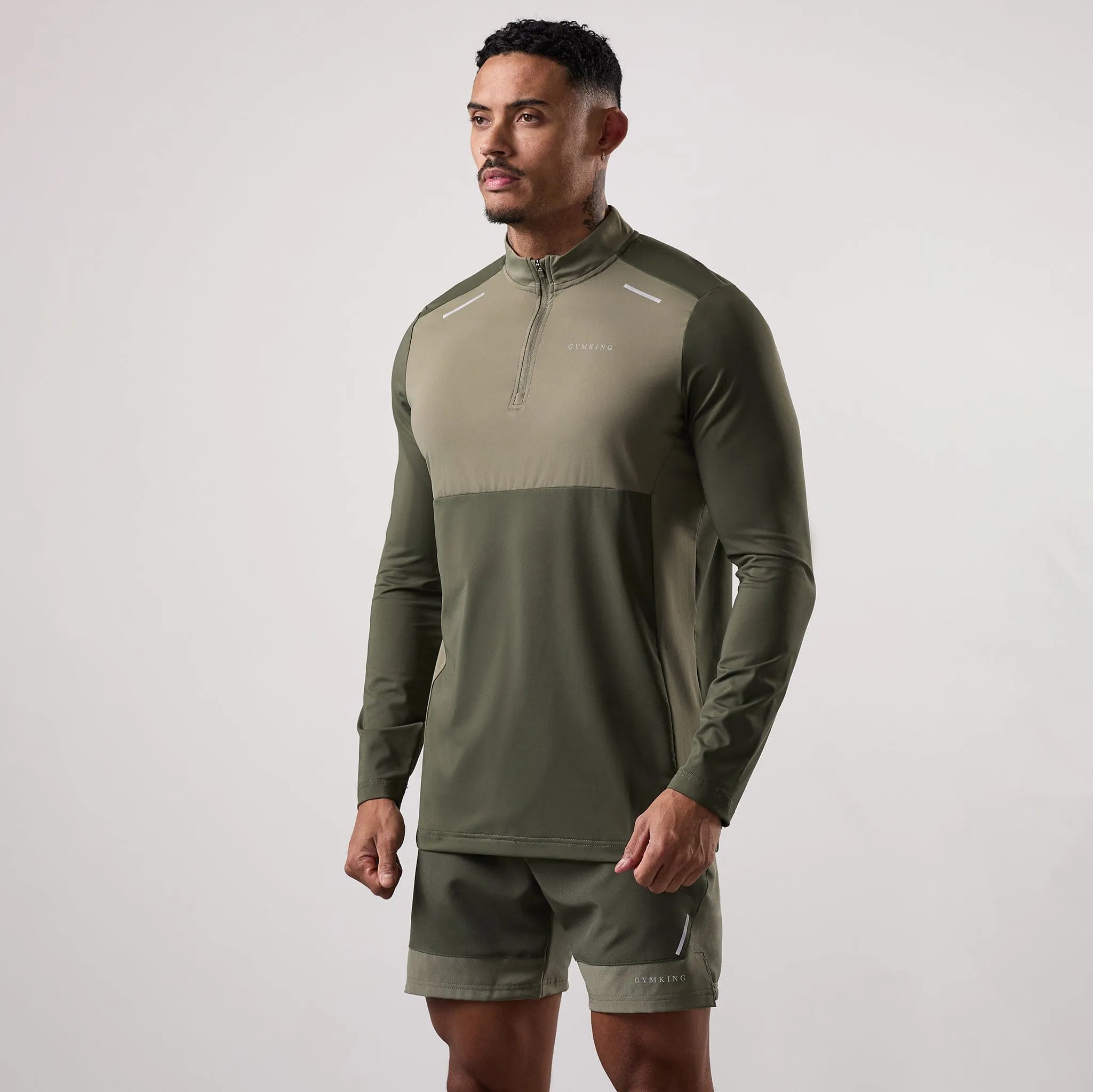 Gym King Advance 1/4 Zip - Khaki Multi sold by The Gym King product image thumbnail 2