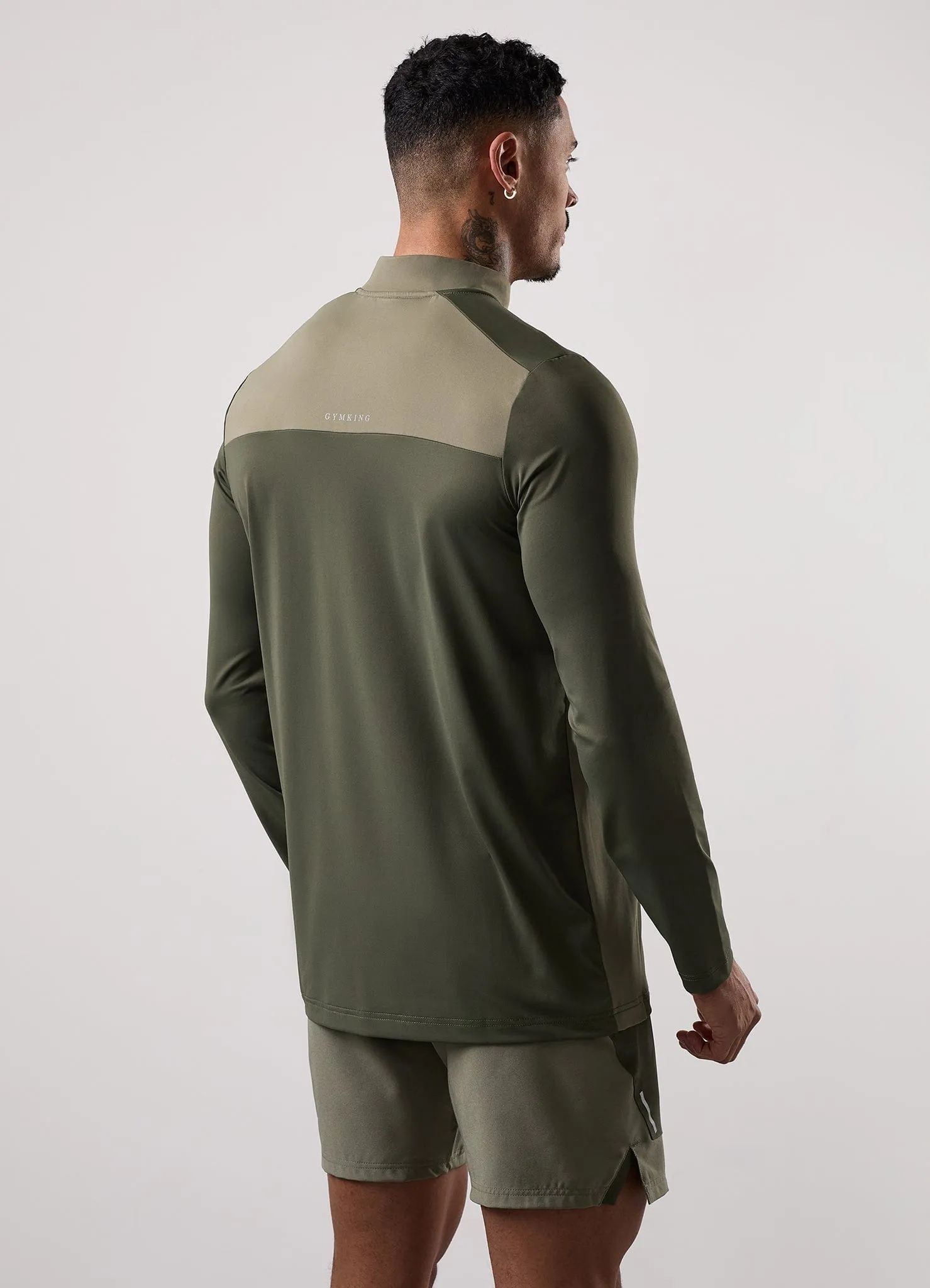Gym King Advance 1/4 Zip - Khaki Multi sold by The Gym King product image thumbnail 5