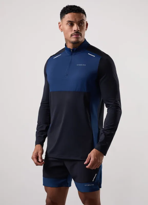 Gym King Advance 1/4 Zip - Navy / Estate Blue sold by The Gym King