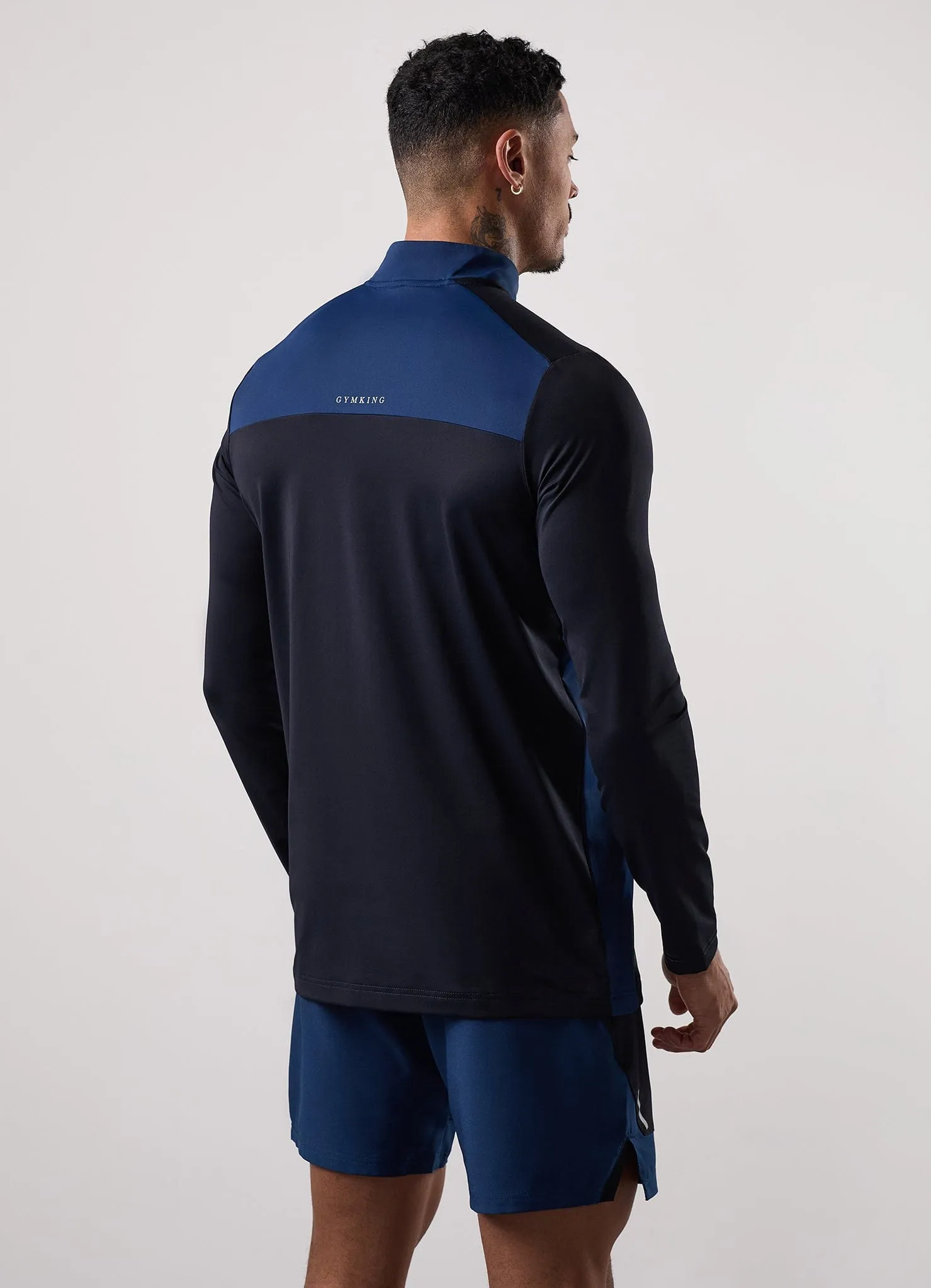 Gym King Advance 1/4 Zip - Navy / Estate Blue sold by The Gym King product image thumbnail 5