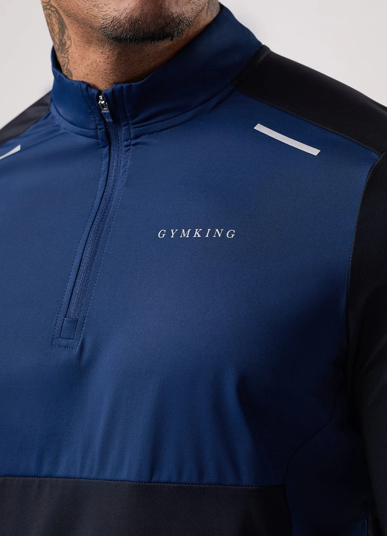 Gym King Advance 1/4 Zip - Navy / Estate Blue sold by The Gym King product image thumbnail 4
