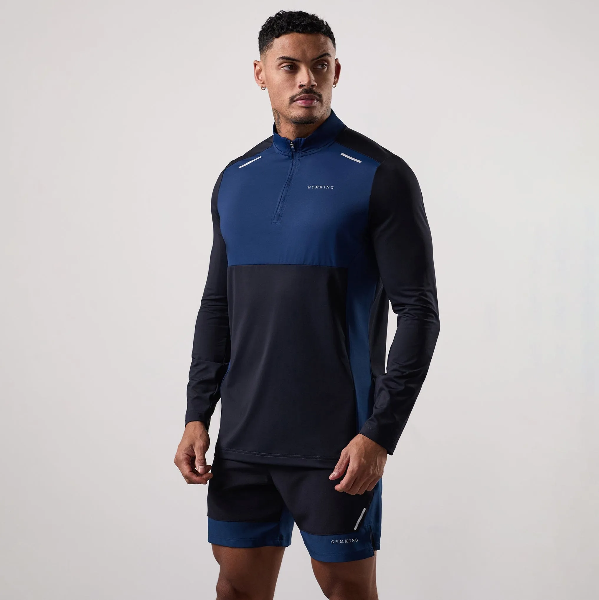 Gym King Advance 1/4 Zip - Navy / Estate Blue sold by The Gym King product image thumbnail 2