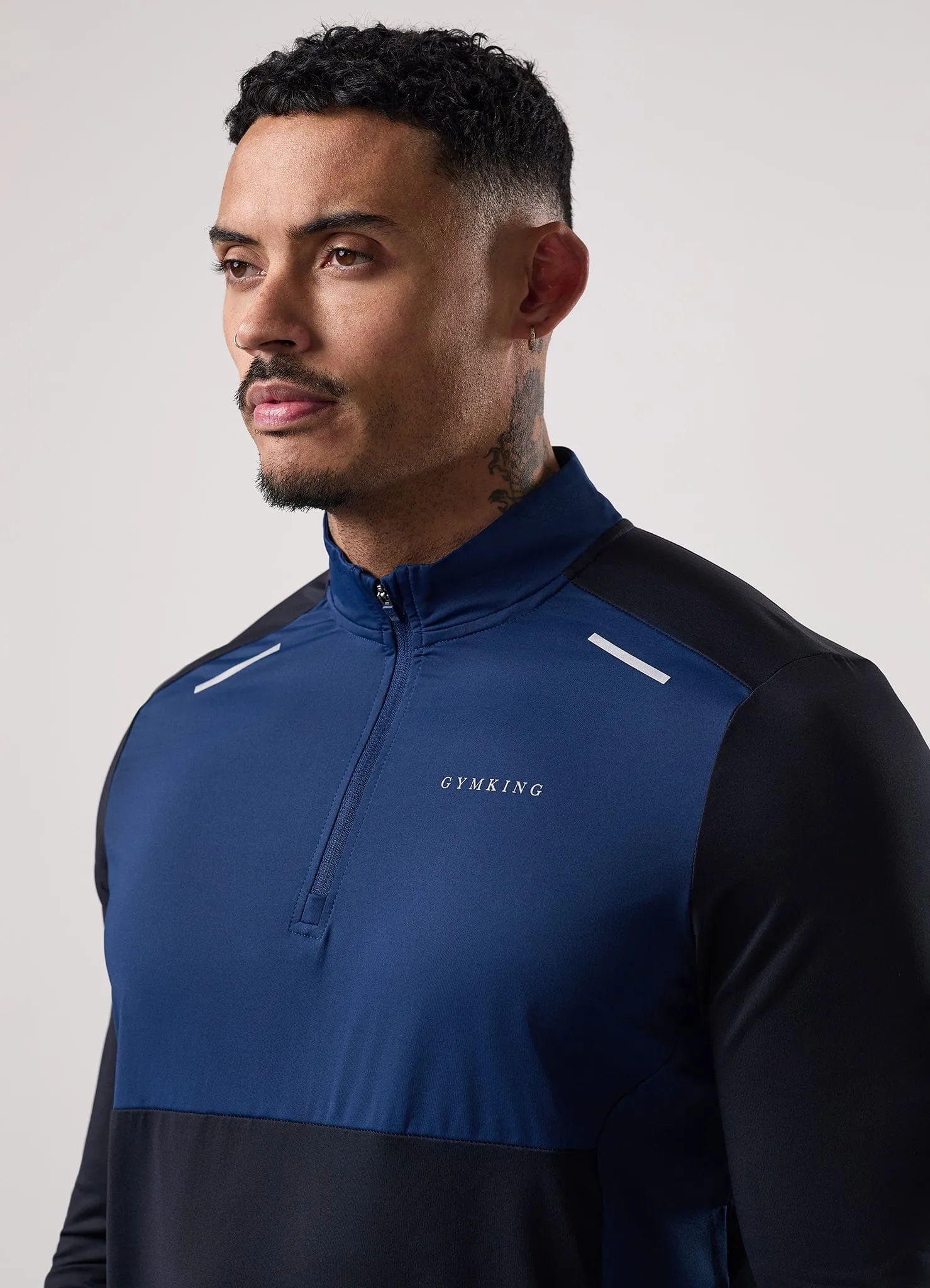 Gym King Advance 1/4 Zip - Navy / Estate Blue sold by The Gym King product image thumbnail 3