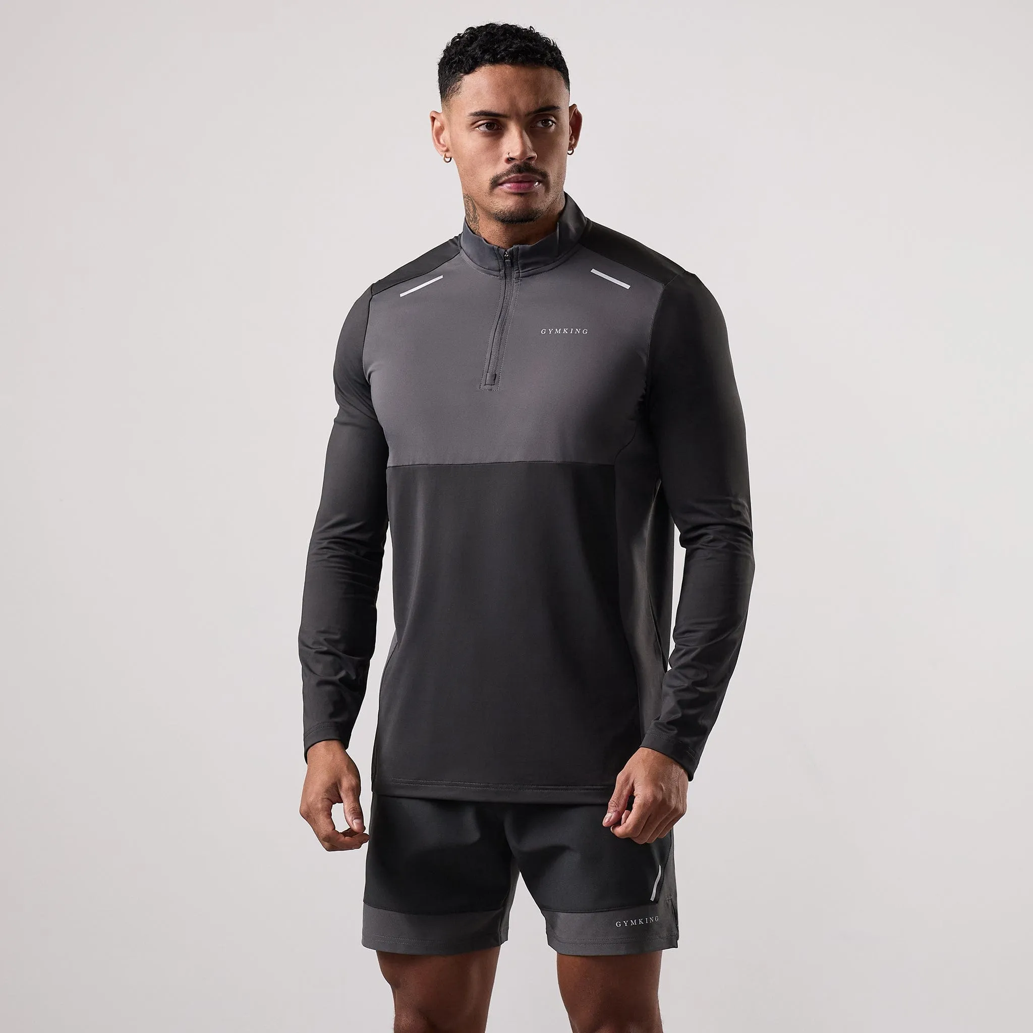 Gym King Advance 1/4 Zip - Urban Grey/Fossil Grey sold by The Gym King product image thumbnail 2