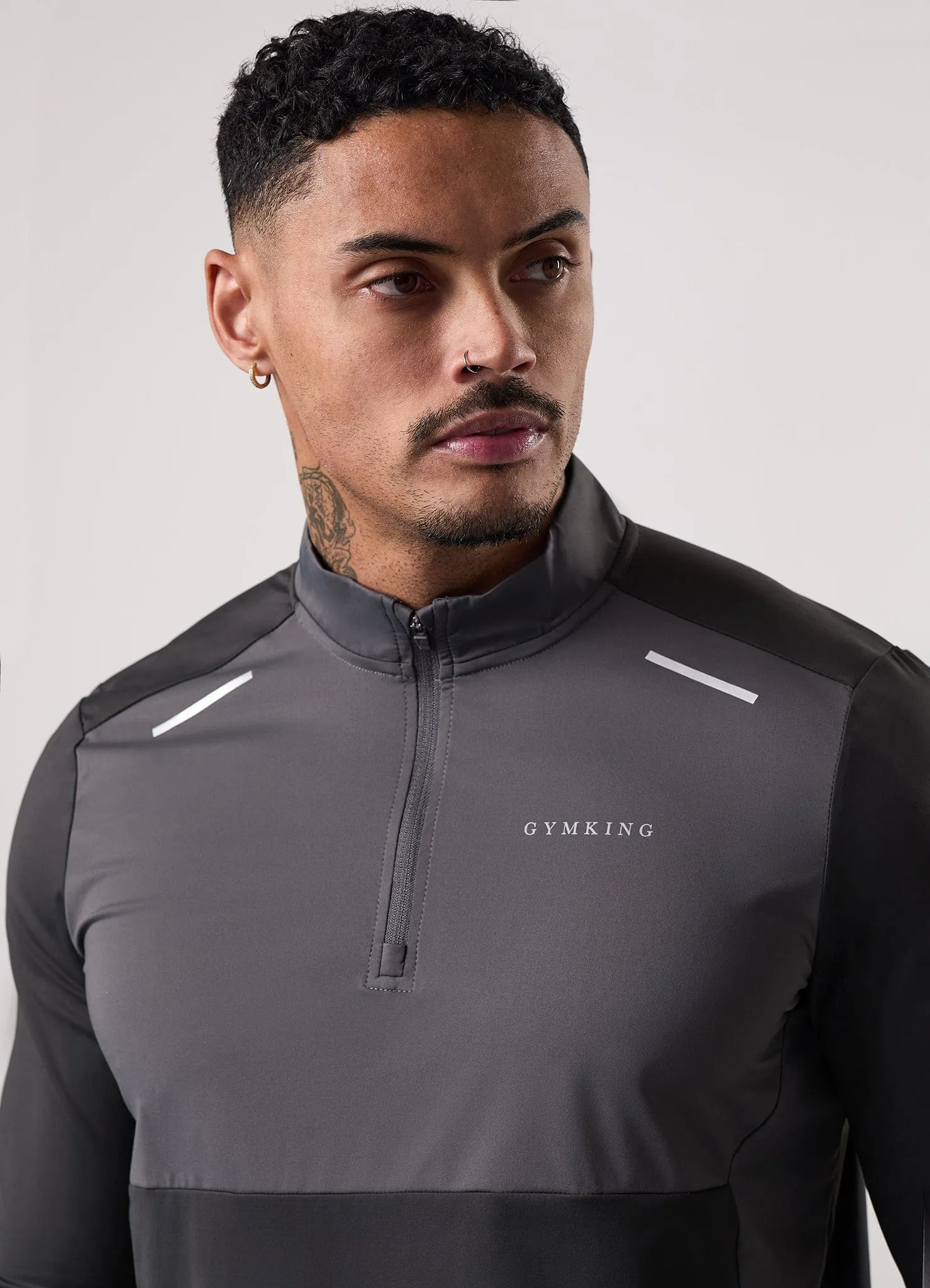 Gym King Advance 1/4 Zip - Urban Grey/Fossil Grey sold by The Gym King product image thumbnail 3