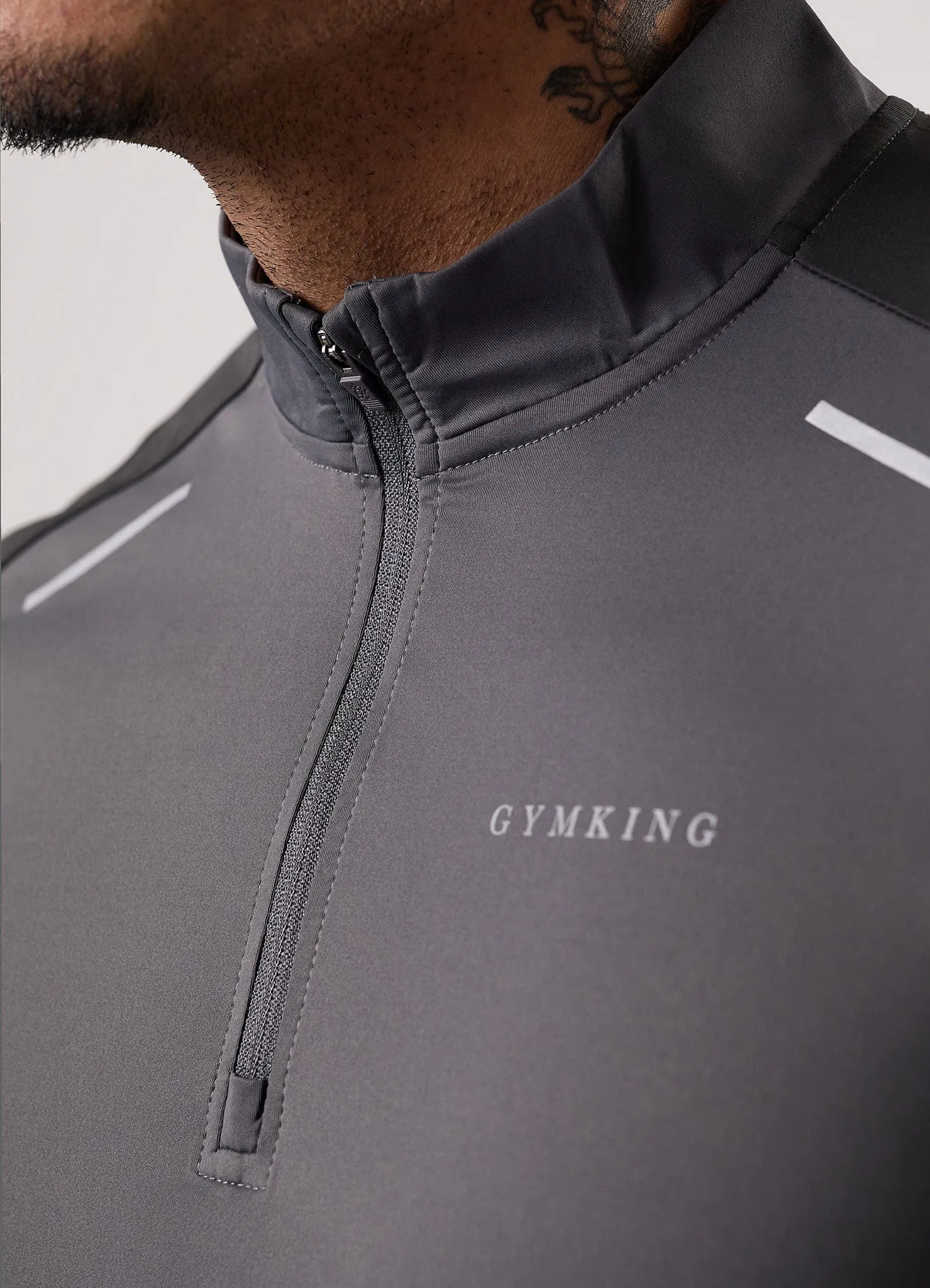 Gym King Advance 1/4 Zip - Urban Grey/Fossil Grey sold by The Gym King product image thumbnail 4