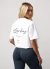 Gym King Reset Boyfriend Tee - White/Midnight Blue sold by The Gym King