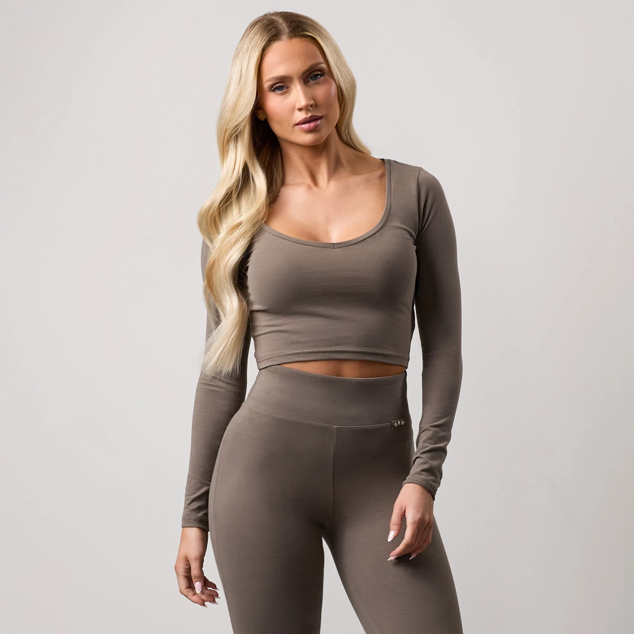 Gym King Plush Long Sleeve Tee - Deep Mink sold by The Gym King product image thumbnail 2