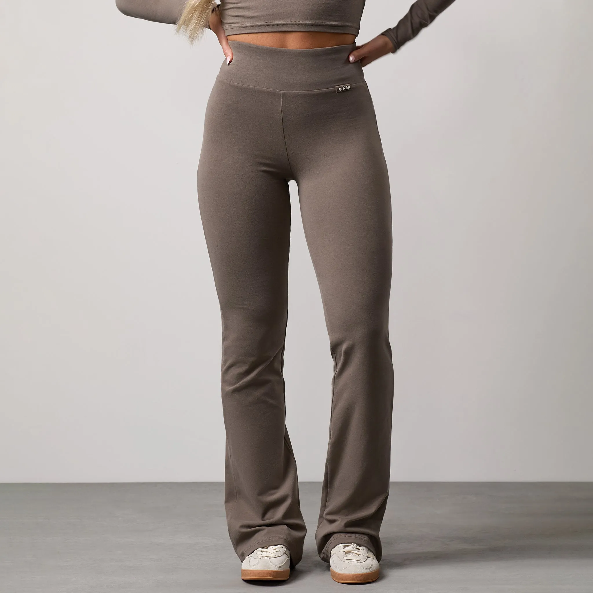 Gym King Plush Flared Trousers - Deep Mink sold by The Gym King product image thumbnail 2