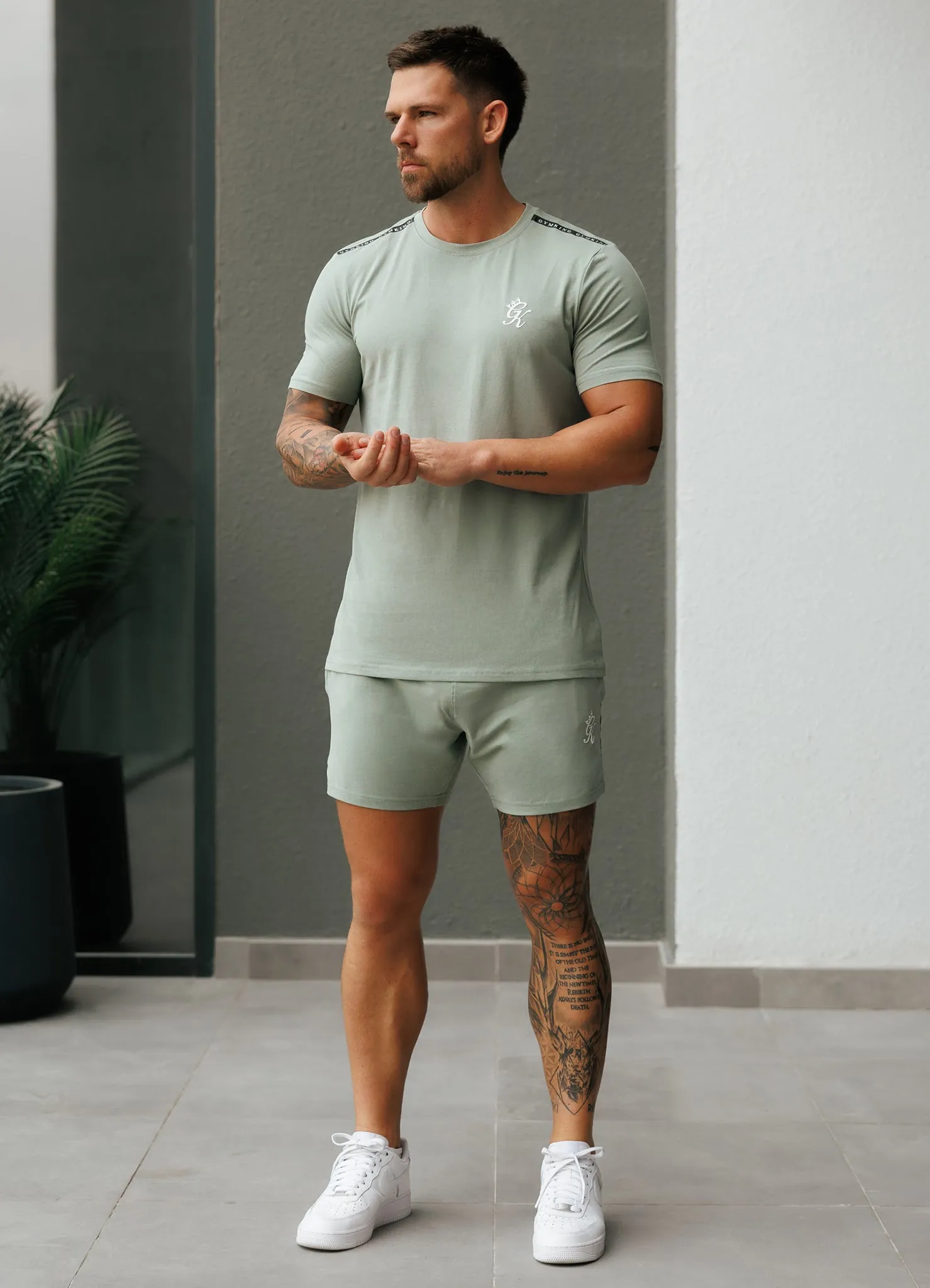 Gym King Taped Jersey Short - Frosted Sage sold by The Gym King product image thumbnail 4