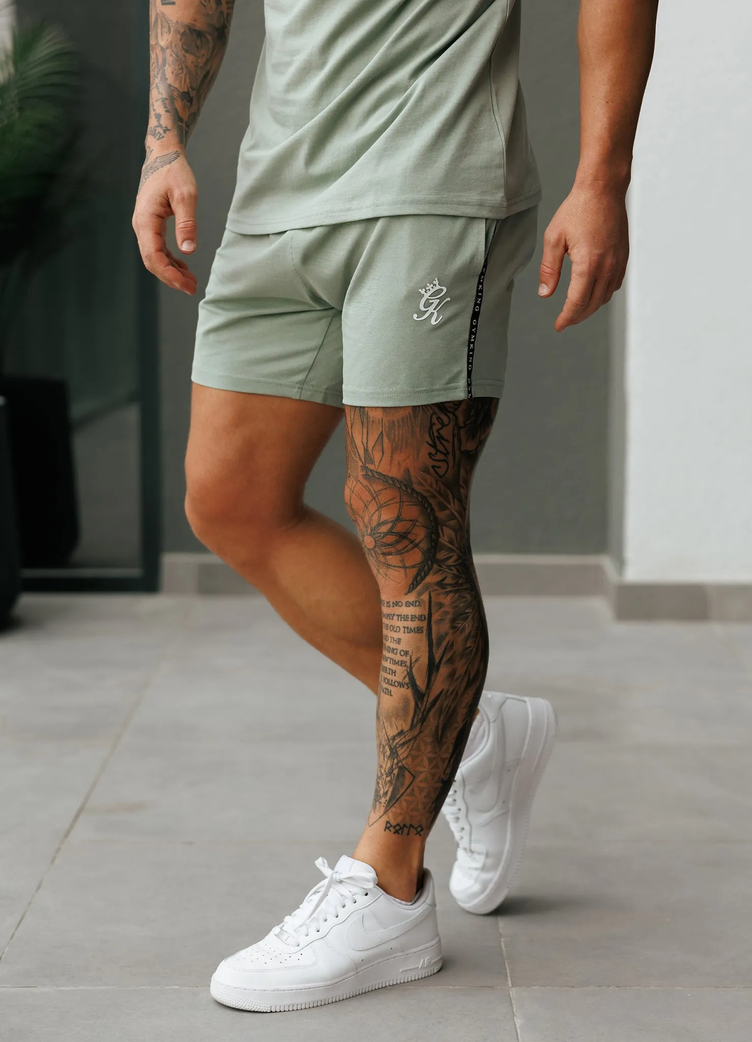 Gym King Taped Jersey Short - Frosted Sage sold by The Gym King product image thumbnail 3