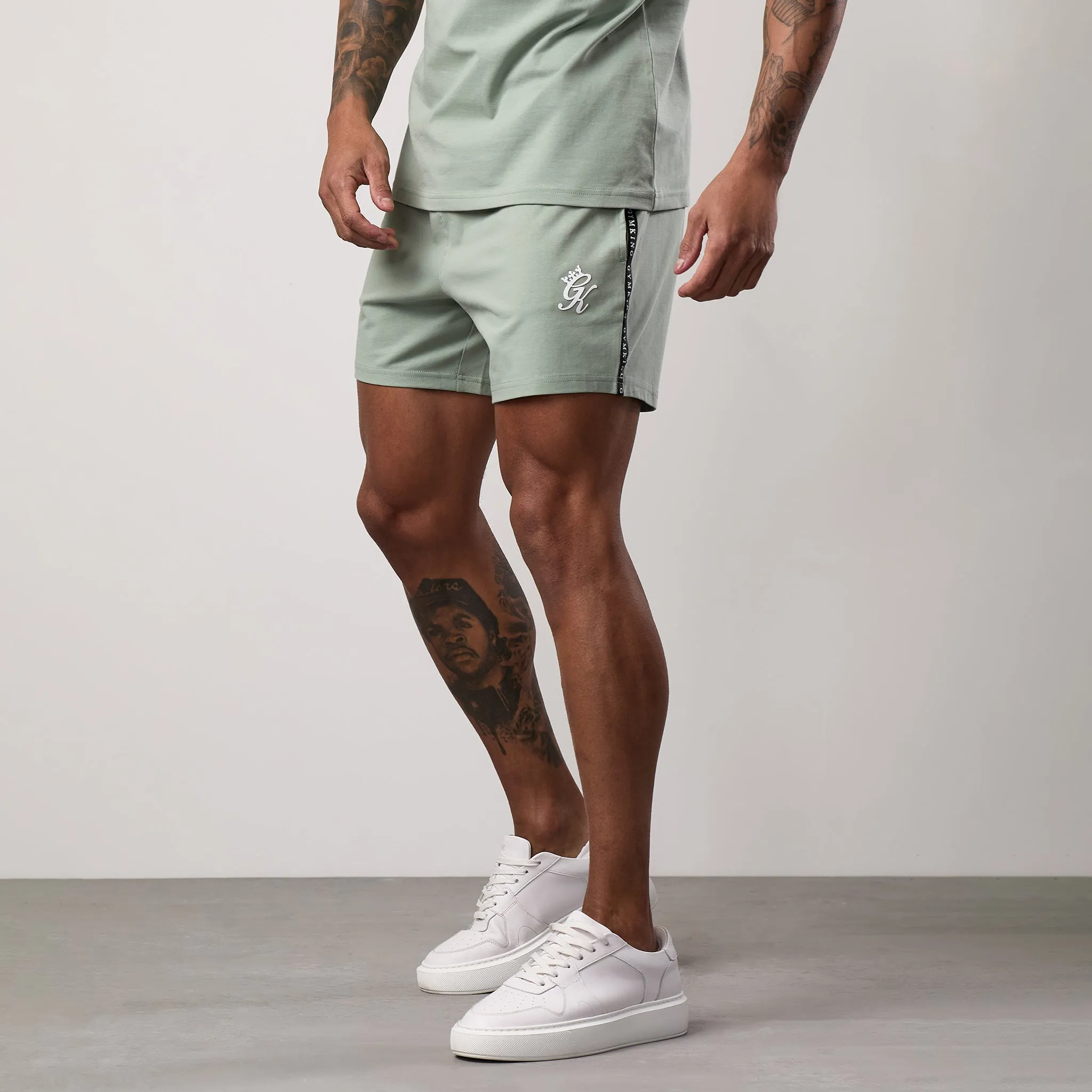 Gym King Taped Jersey Short - Frosted Sage sold by The Gym King product image thumbnail 2