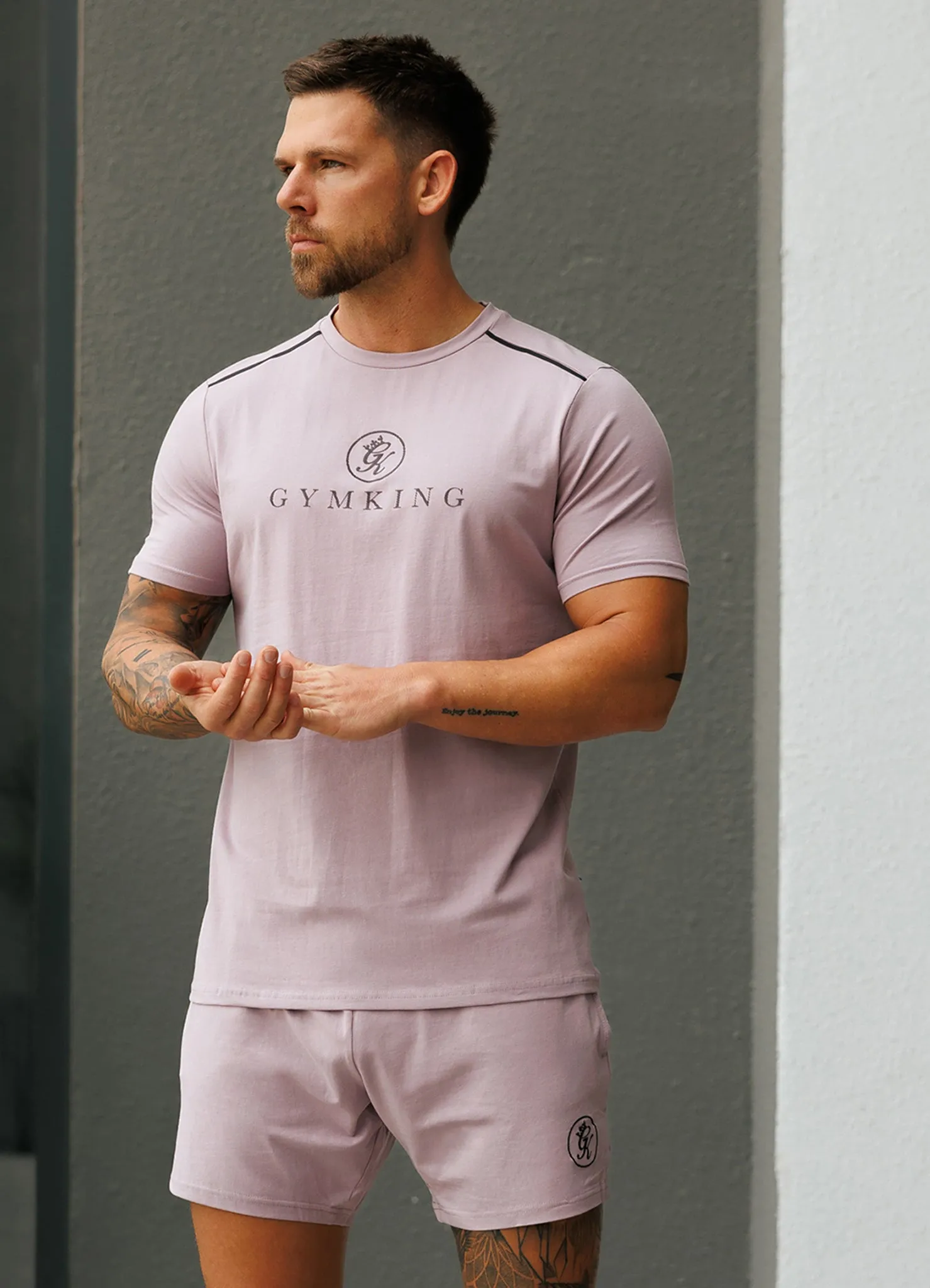 Gym King Pro Logo V2 Jersey Tee - Lilac Smoke sold by The Gym King