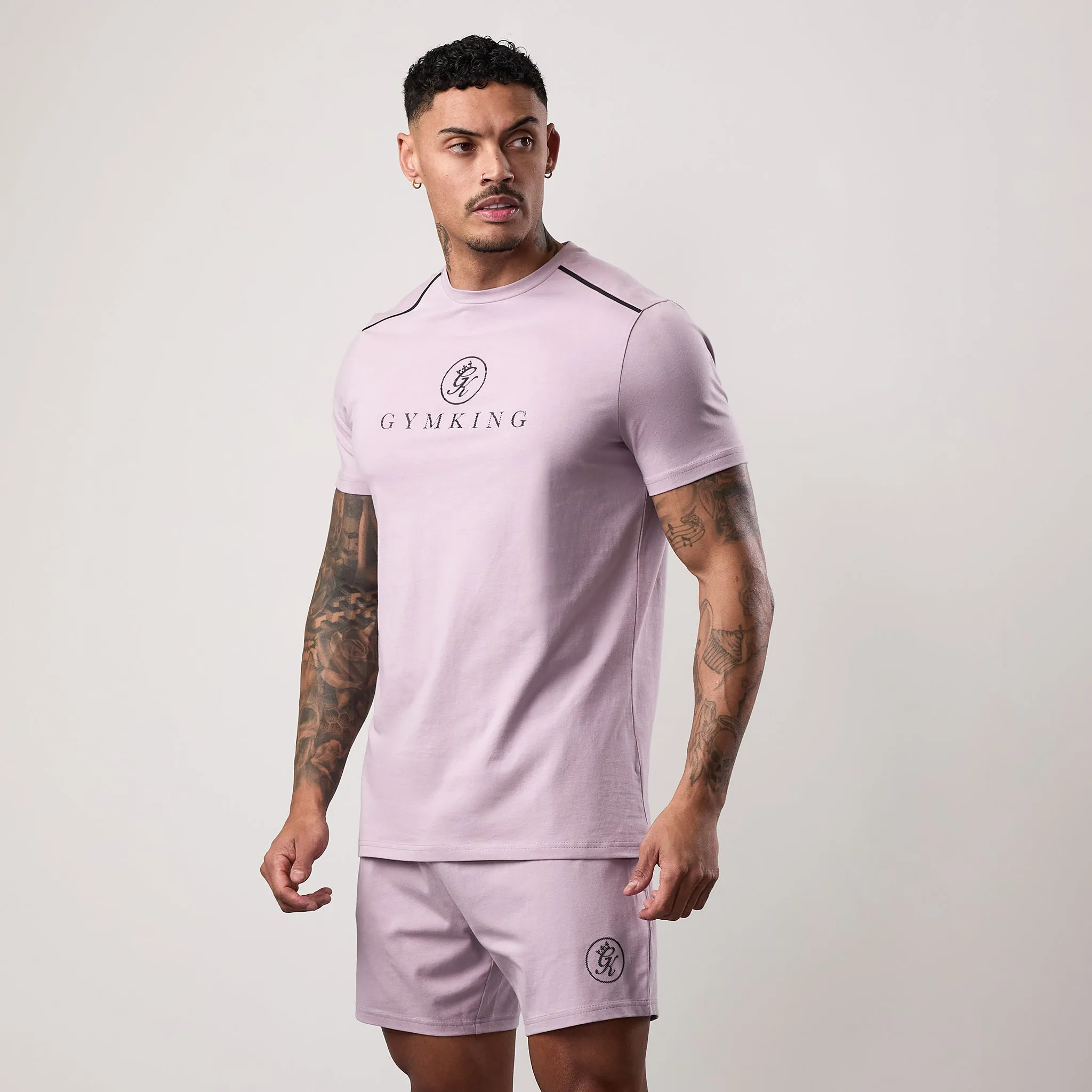 Gym King Pro Logo V2 Jersey Tee - Lilac Smoke sold by The Gym King product image thumbnail 2