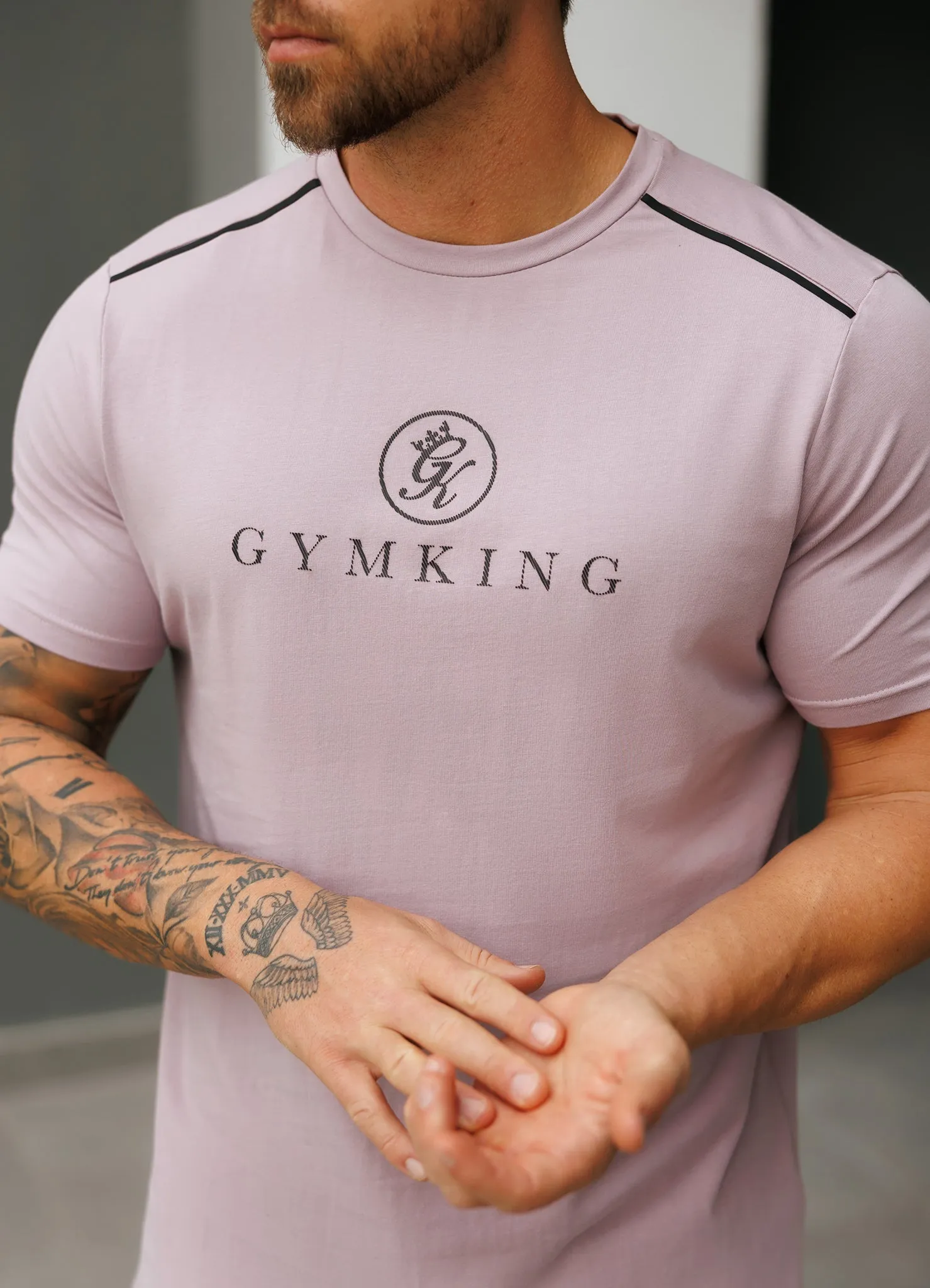 Gym King Pro Logo V2 Jersey Tee - Lilac Smoke sold by The Gym King product image thumbnail 3