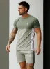 Gym King Contrast Panel Tee -  Fern Green/Soft Khaki/White sold by The Gym King