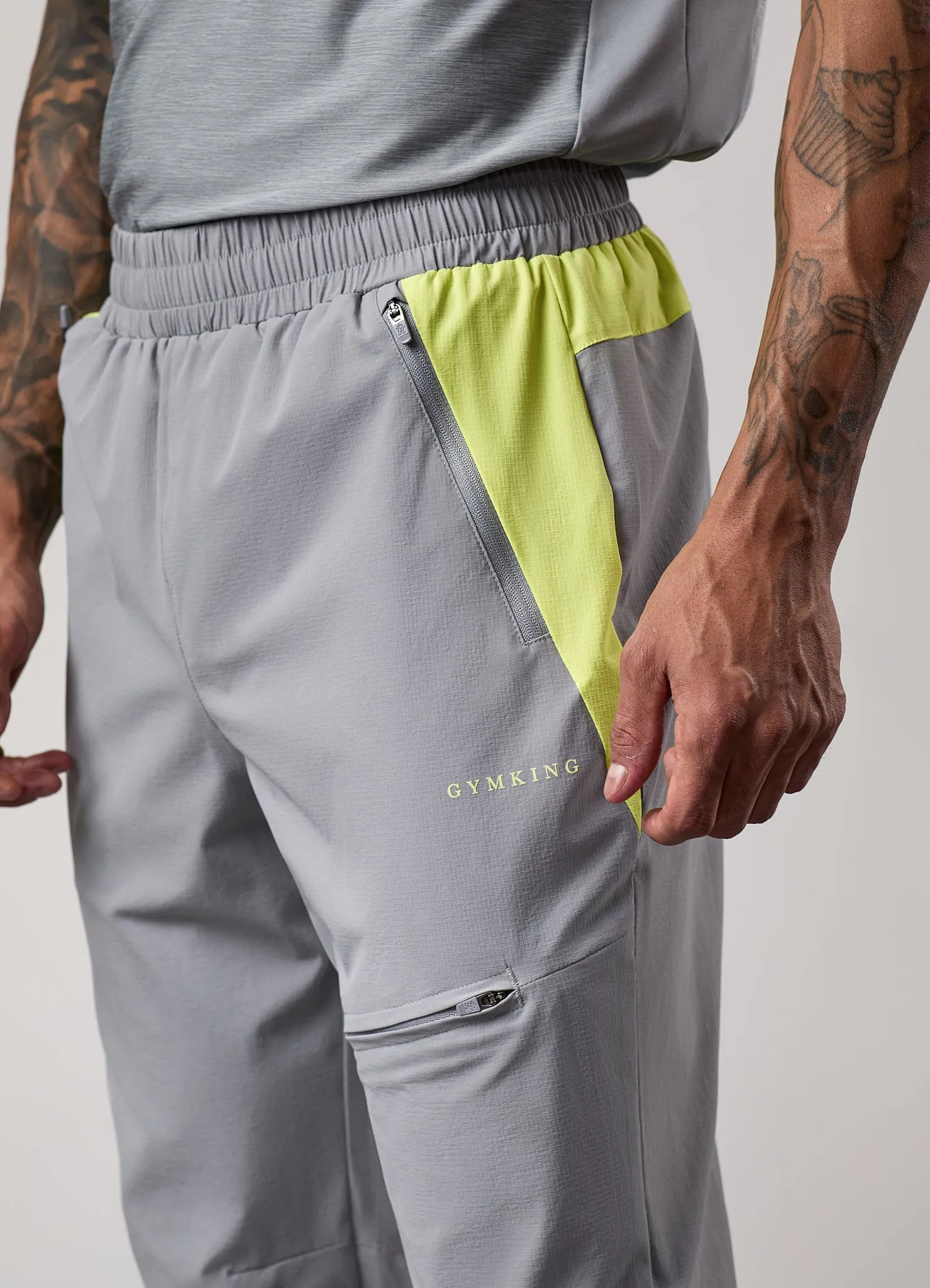 Gym King Fusion Tracksuit Bottom - Silver Grey sold by The Gym King product image thumbnail 3